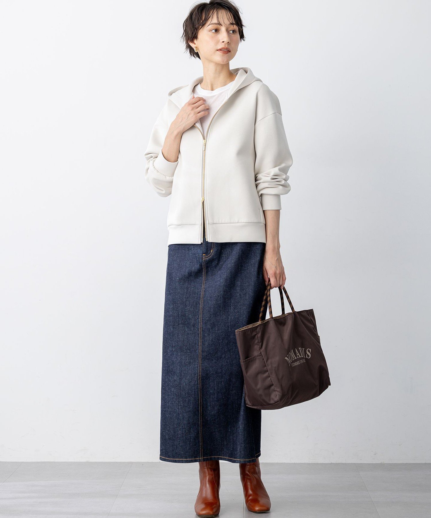 23区｜【洗える】コットンエアーダンボール コクーン フーディー