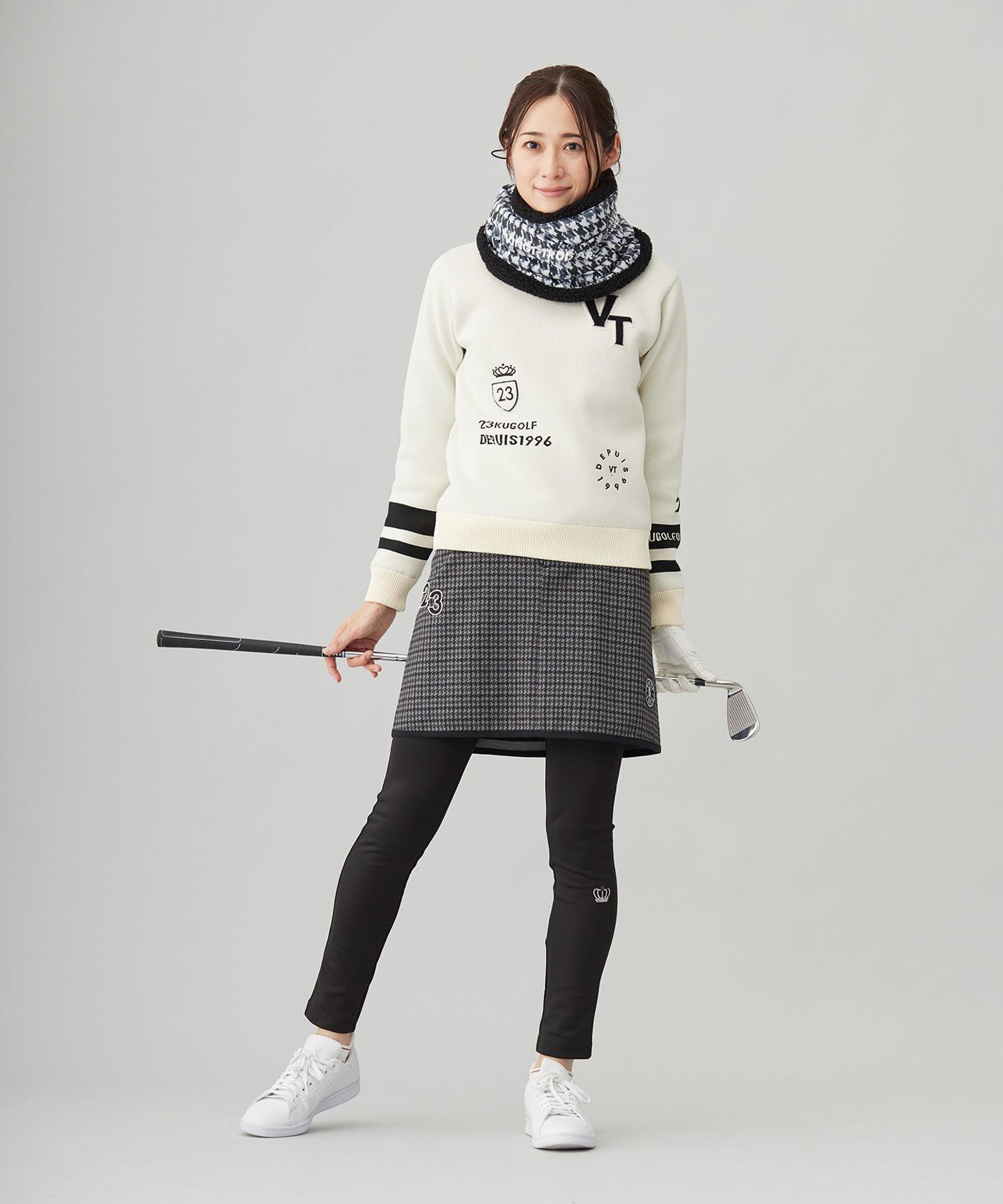 23区GOLF｜【WOMEN】【ウォッシャブル】グラフィックダブルジャガード