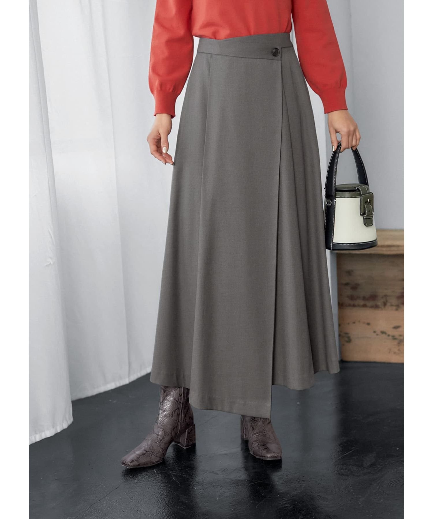 STYLE DELI｜アシンメトリーラップスカート | Rakuten Fashion(楽天