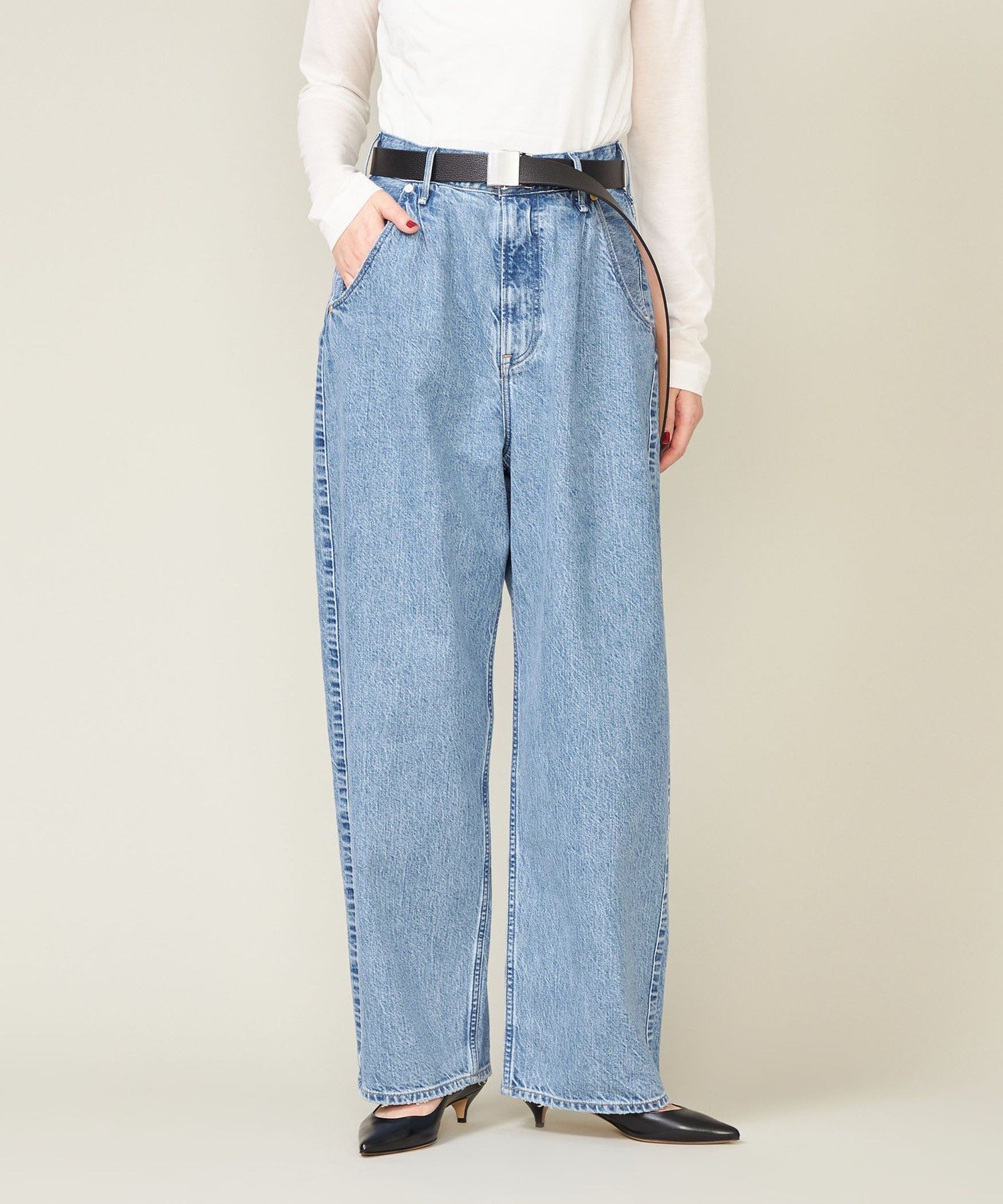 【別注】upper hights for conteタックデニムパンツ UN 別注】＜upper hights for conte＞タックデニムパンツ UN（デニム