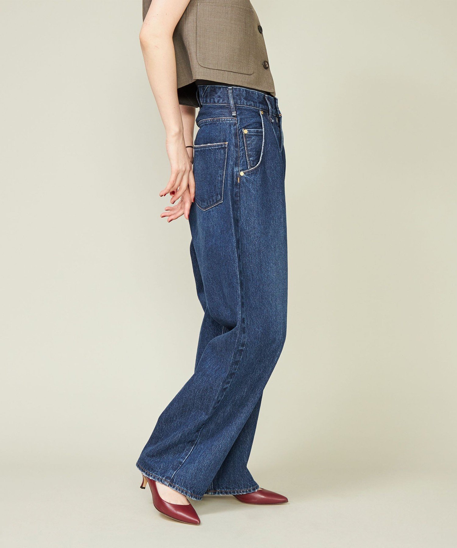 upper hights for conte タックデニムパンツ UN XS 別注】＜upper hights for conte＞タックデニムパンツ UN（デニム