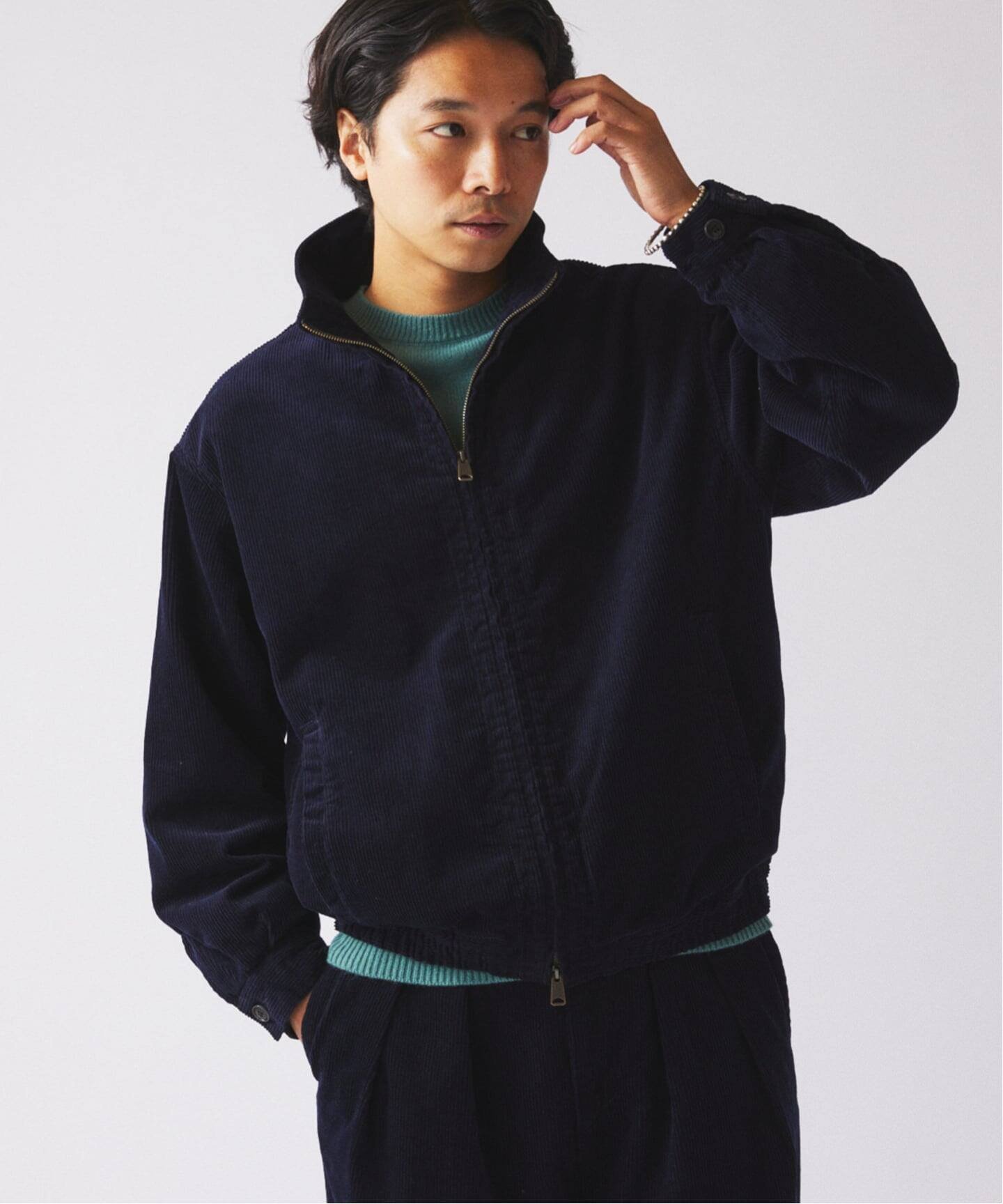 JOURNAL STANDARD relume｜コーデュロイ スタンドカラー ジップ
