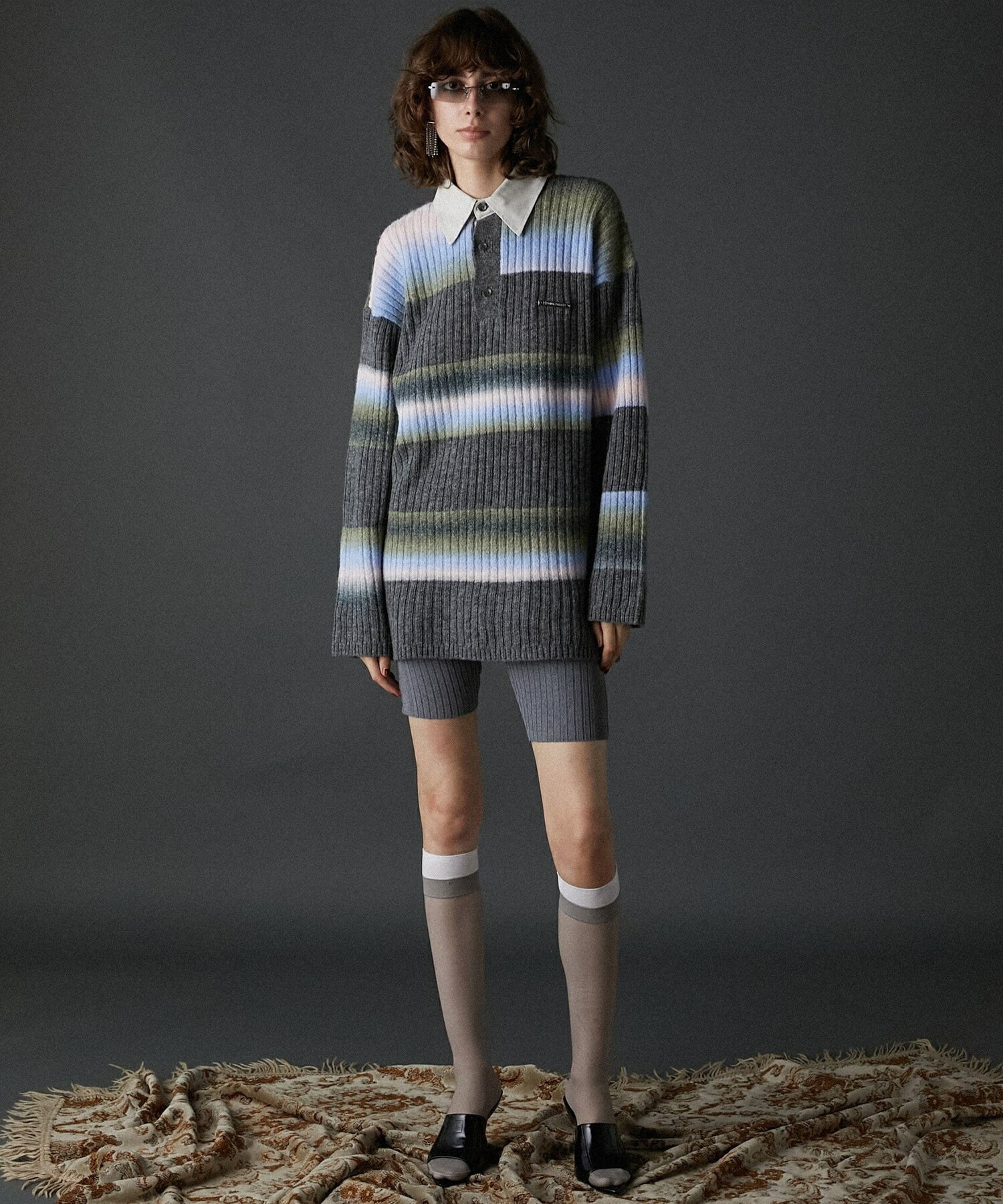 PRANK PROJECT｜カスリボーダーラガーニット / Blur Border Rugger