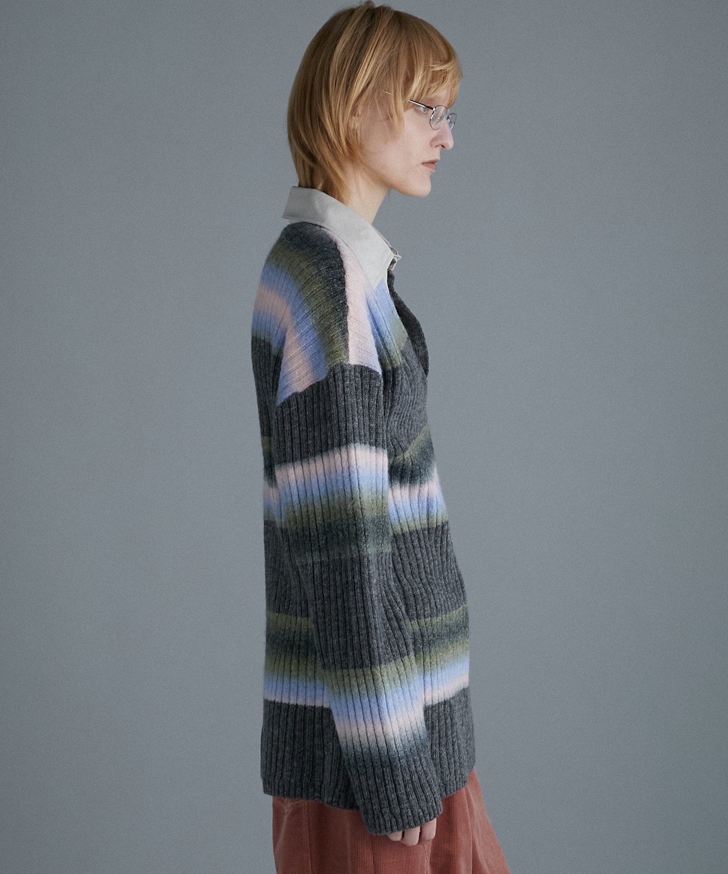 PRANK PROJECT｜カスリボーダーラガーニット / Blur Border Rugger