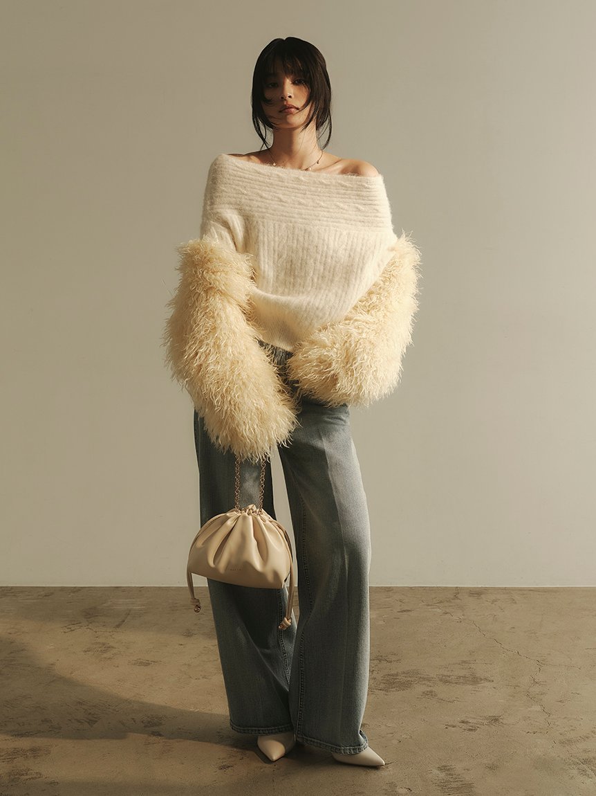 FRAY I.D｜ハイウエストセンタープレスワイドデニム | Rakuten Fashion