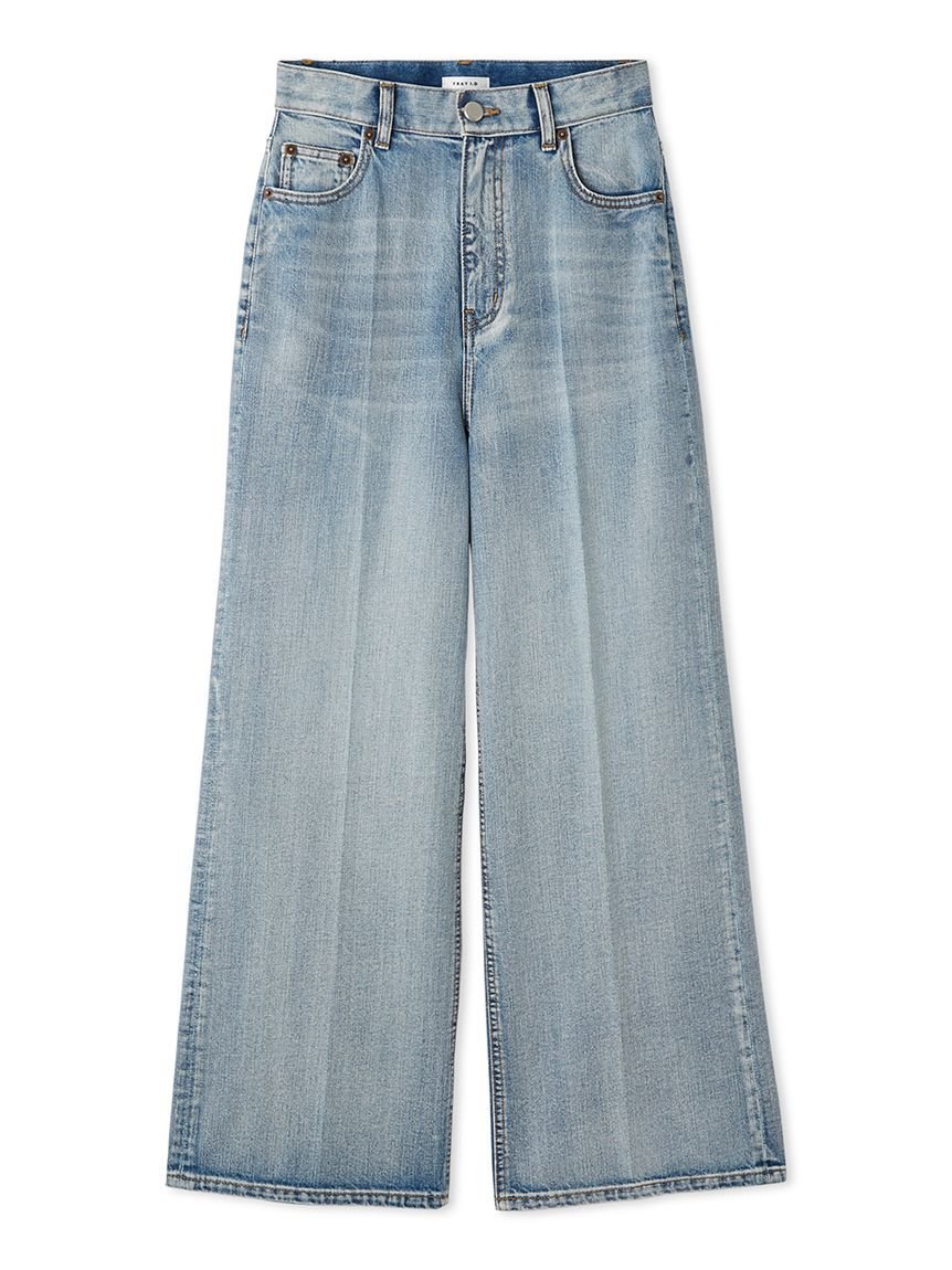 FRAY I.D｜ハイウエストセンタープレスワイドデニム | Rakuten Fashion