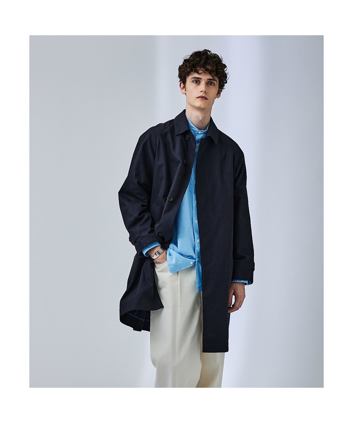 ABAHOUSE｜【玉虫ツイル】ステンカラーコート / スプリングコート