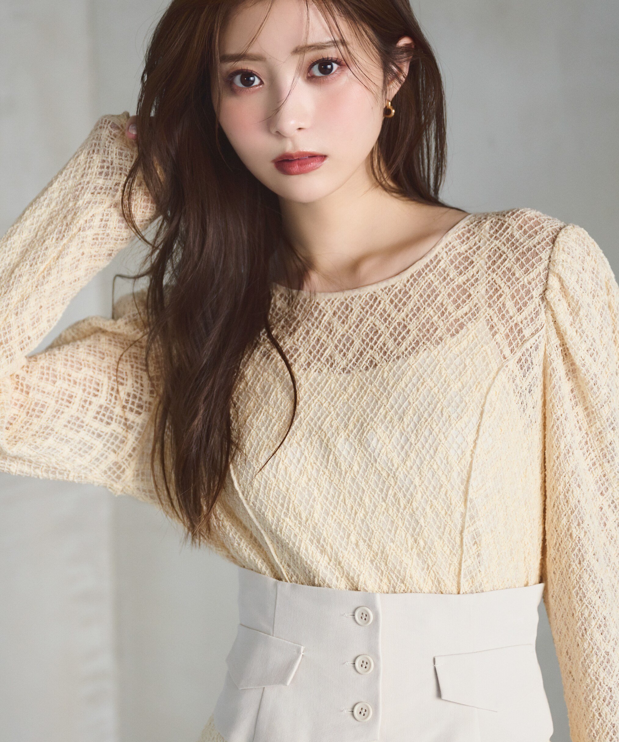 PROPORTION BODY DRESSING｜コルセットベルト付きレースワンピース