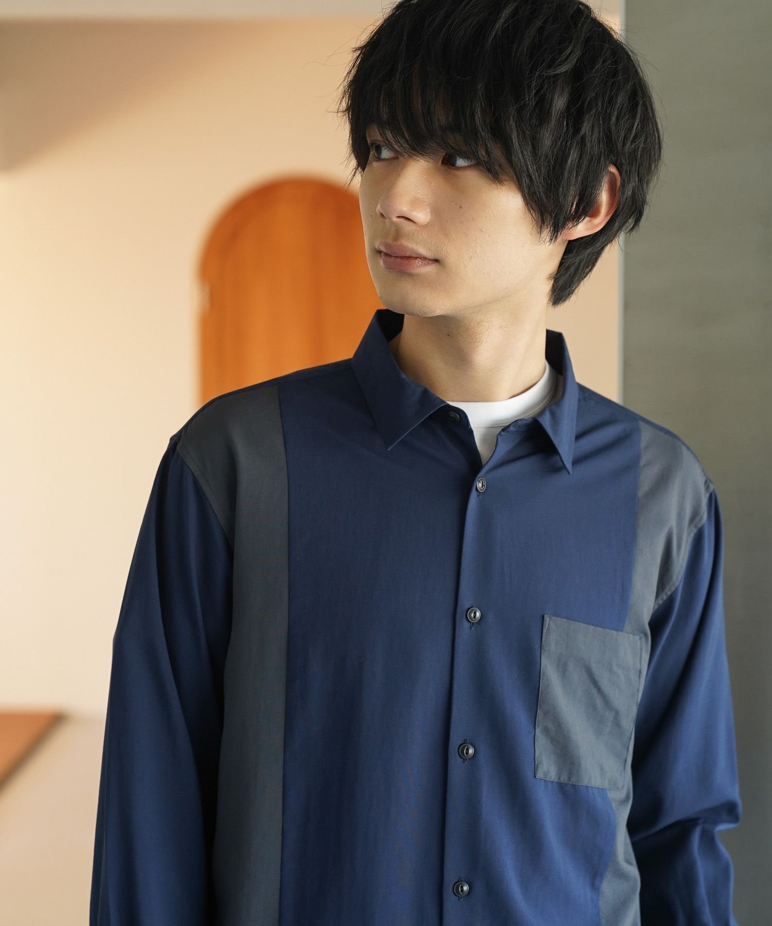 GLOBAL WORK｜サラサマ切り替えシャツ/長袖/234564 | Rakuten Fashion