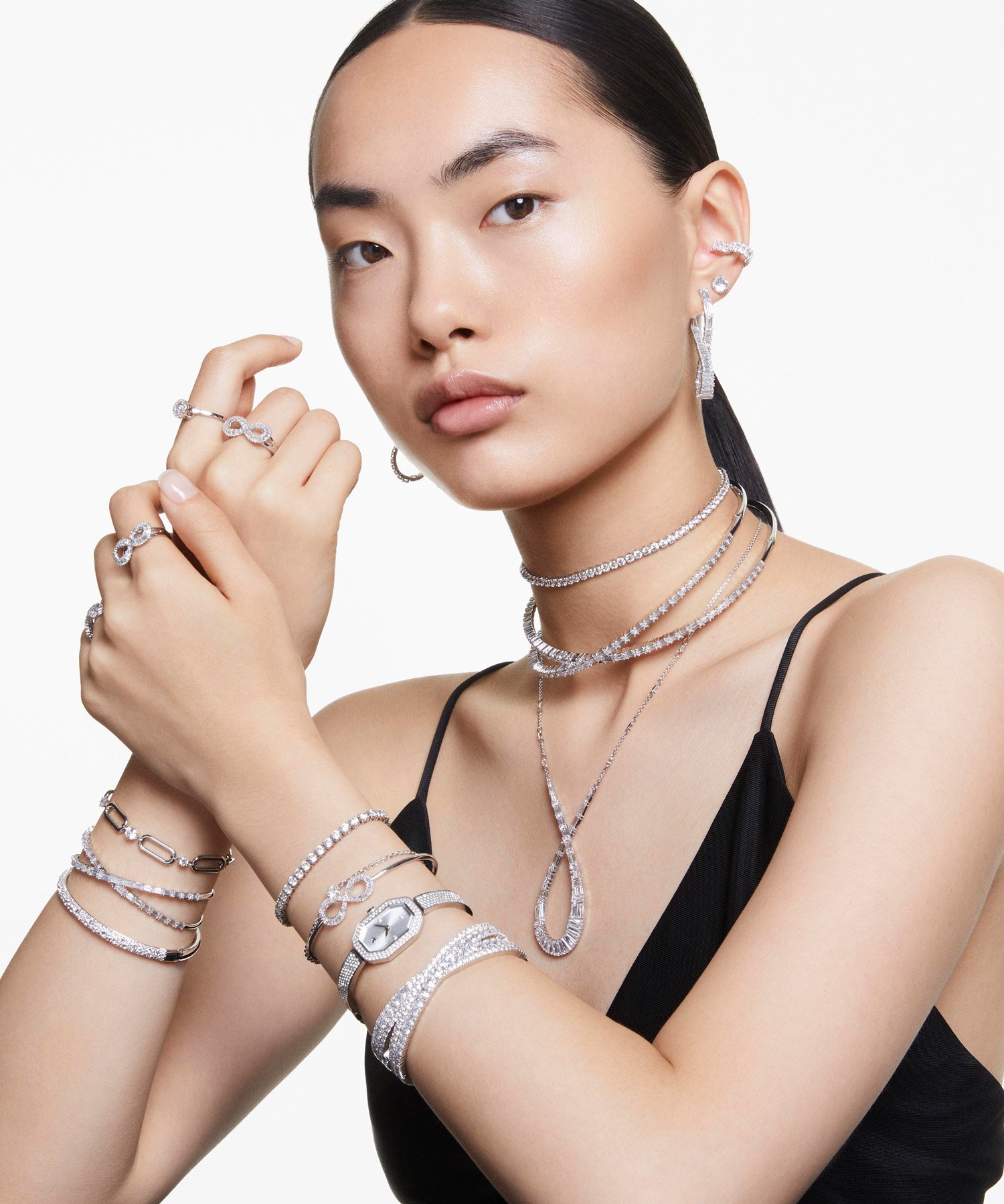SWAROVSKI｜【公式】【スワロフスキー】Sublima バングル, スノー
