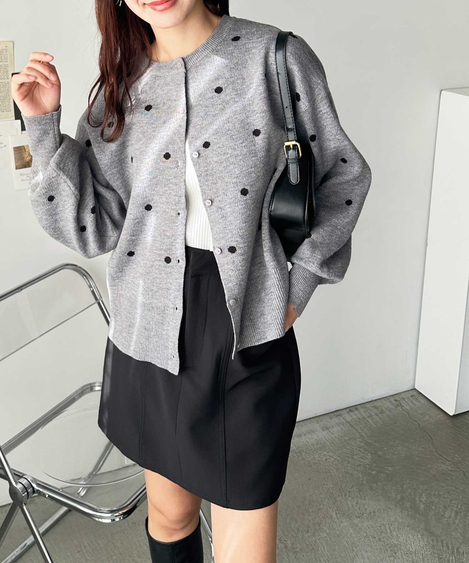GeeRA｜ドット柄カーディガン | Rakuten Fashion(楽天ファッション／旧