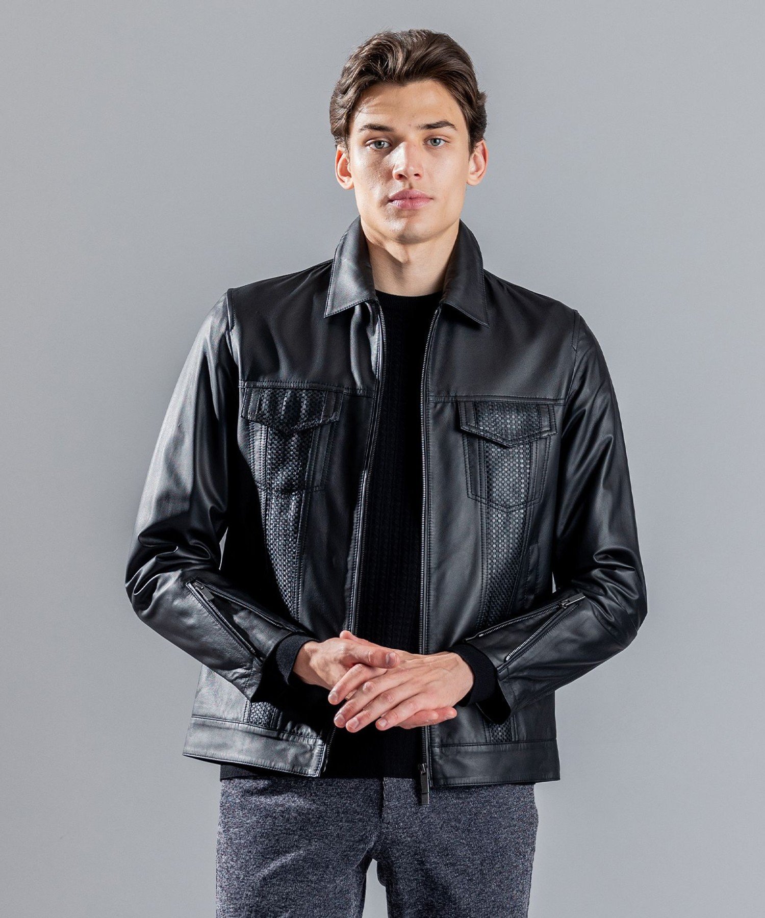 JOSEPH HOMME｜ライトラムナッパレザー Gジャンタイプ | Rakuten