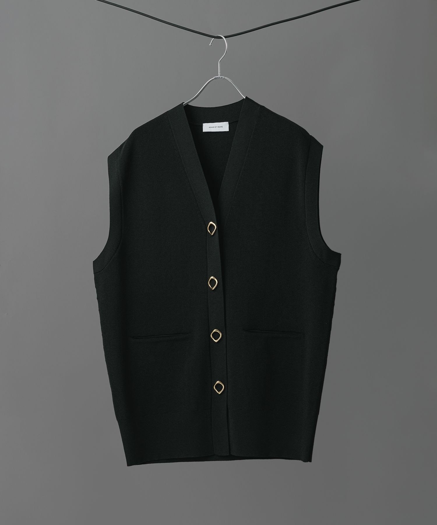 ADAM ET ROPE'｜【サステナブル】ミドルニットジレ | Rakuten Fashion