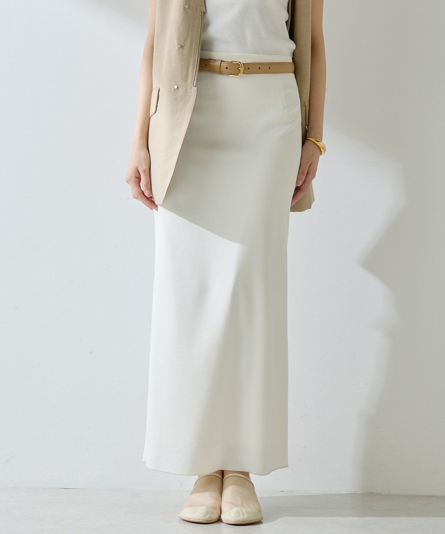 Whim Gazette｜ジャージーIラインロングスカート | Rakuten Fashion