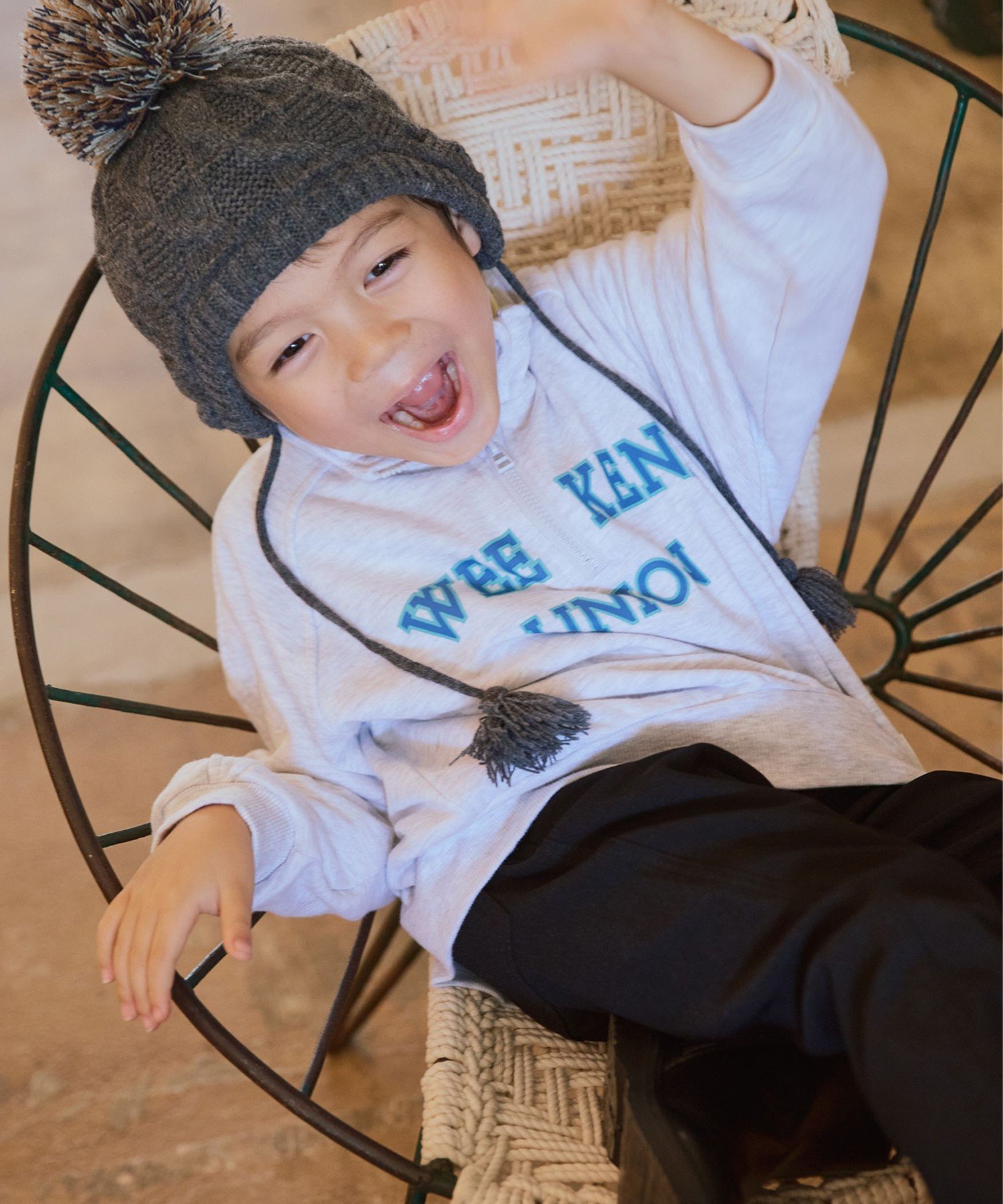 BEAMS mini｜ハーフジップ スウェット プルオーバー 2025FW(90~140cm