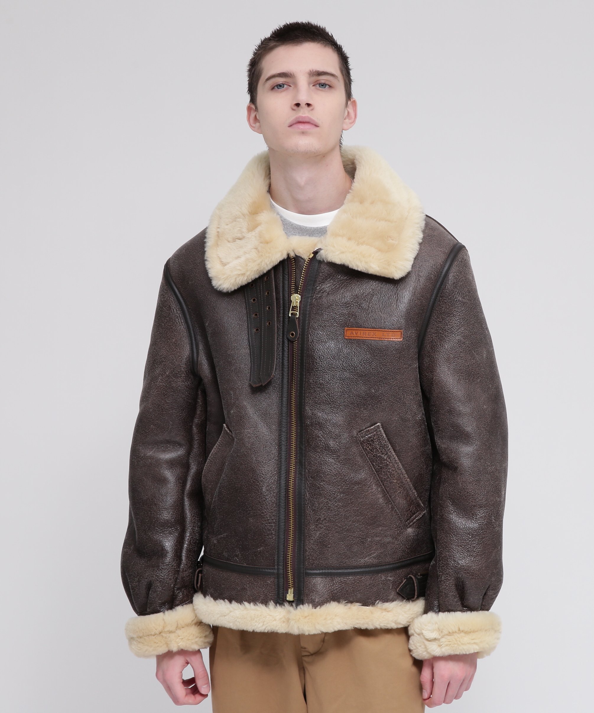 楽天市場】アヴィレックス ライダース ブラウンの通販