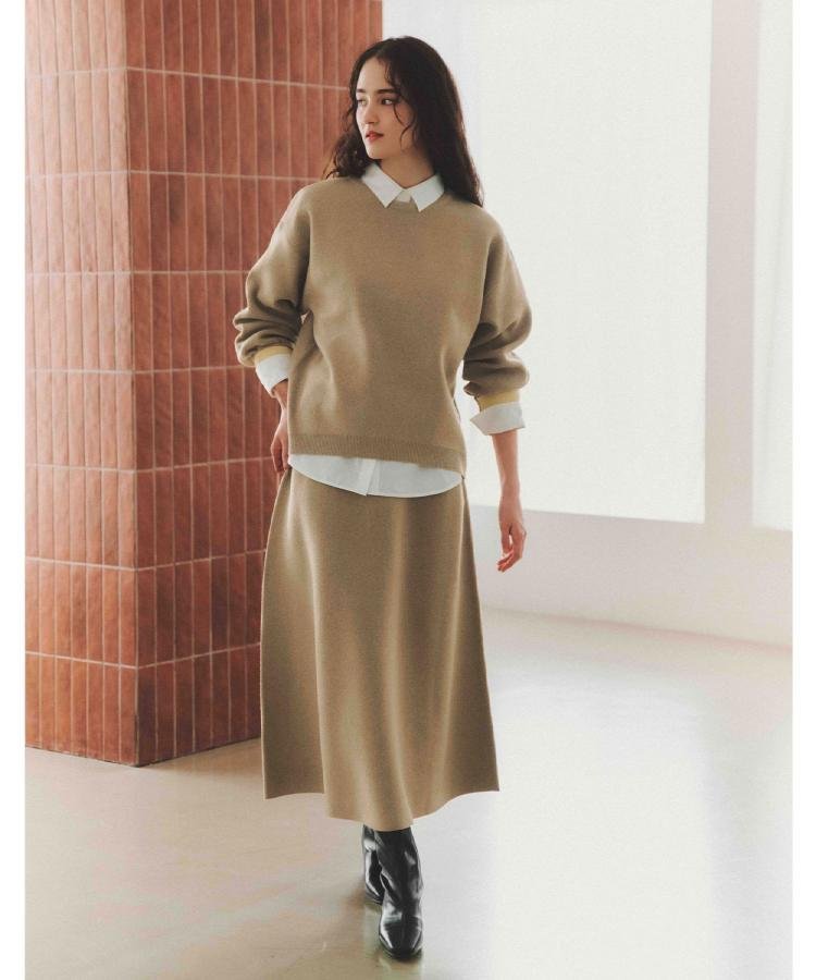 OPAQUE.CLIP｜ニットフレアスカート/セットアップ対応【洗濯機OK