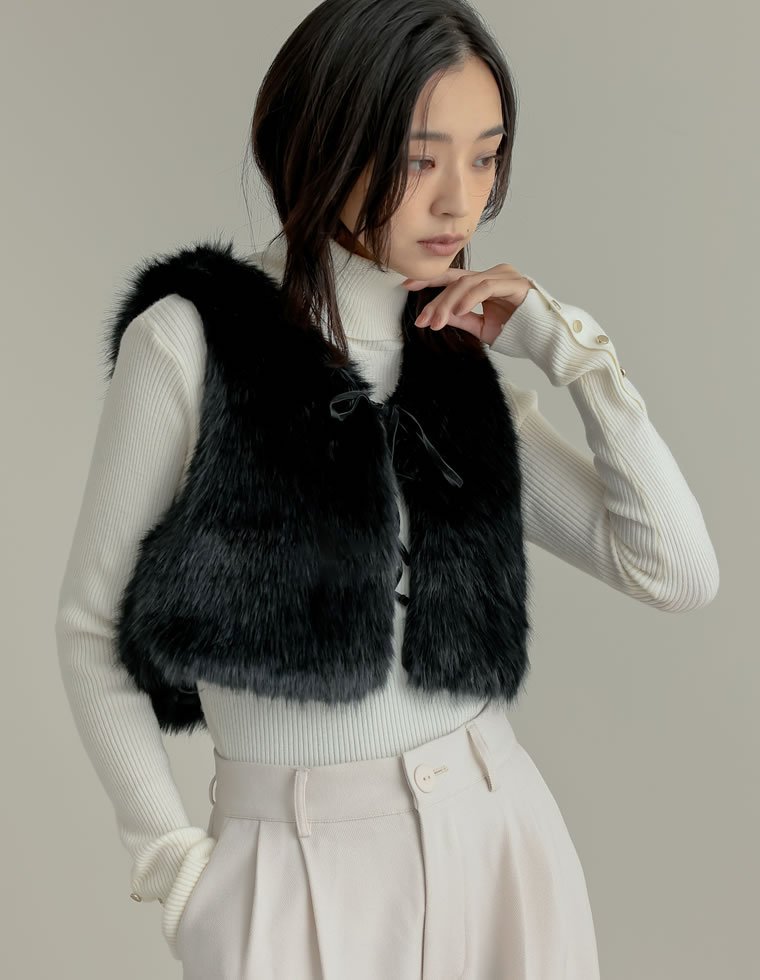Re:EDIT｜前後2WAYフェイクファーベスト | Rakuten Fashion(楽天