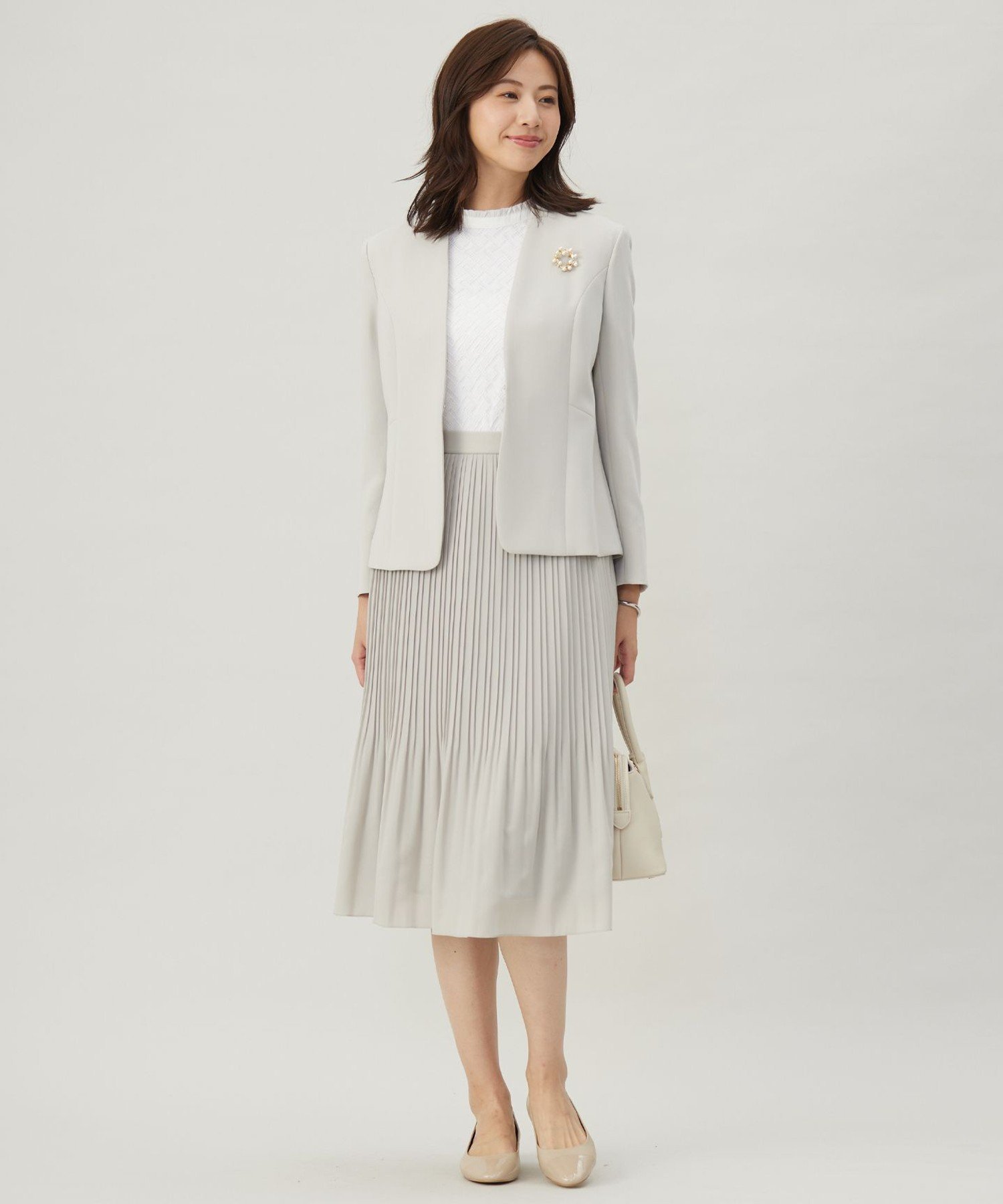 J.PRESS｜【洗える】ノルディス2wayジョーゼット プリーツ スカート