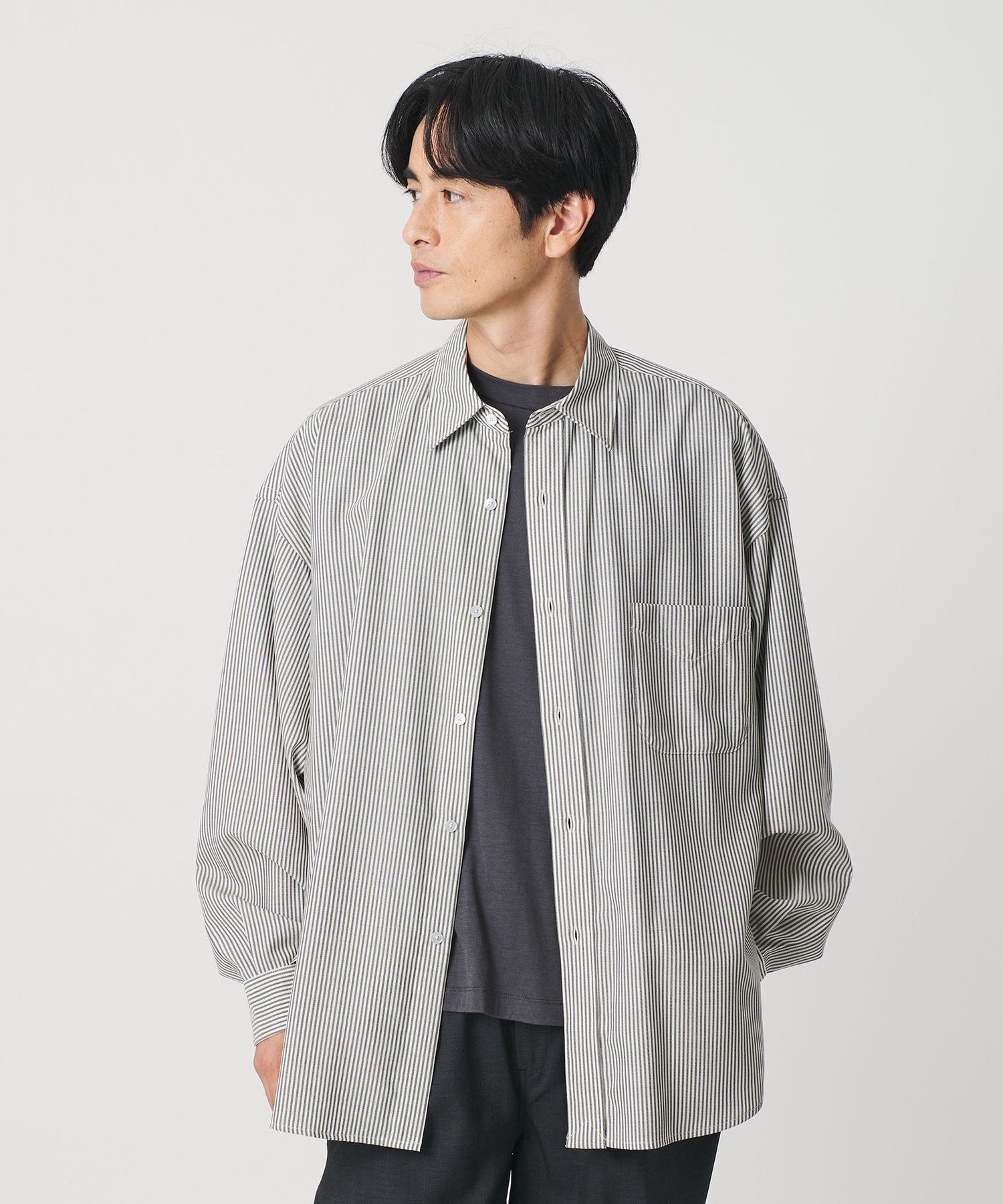 【即完売品koti BEAUTY&YOUTH Merino Wool Shirt セール】＜koti BEAUTY&YOUTH＞メリノウール レギュラーカラー シャツ