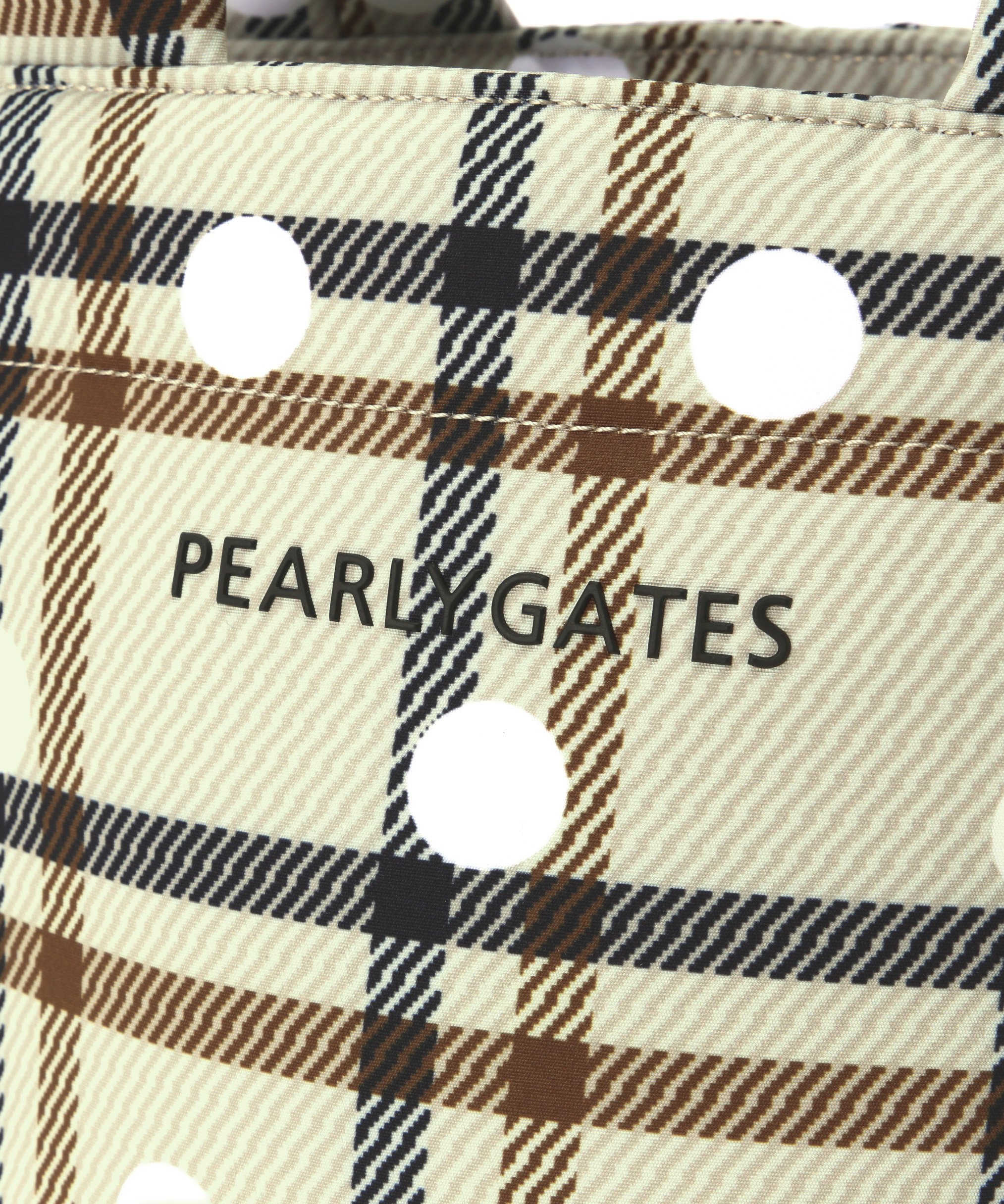 PEARLY GATES｜チェック×ドット柄中綿カートバッグ (UNISEX) | Rakuten