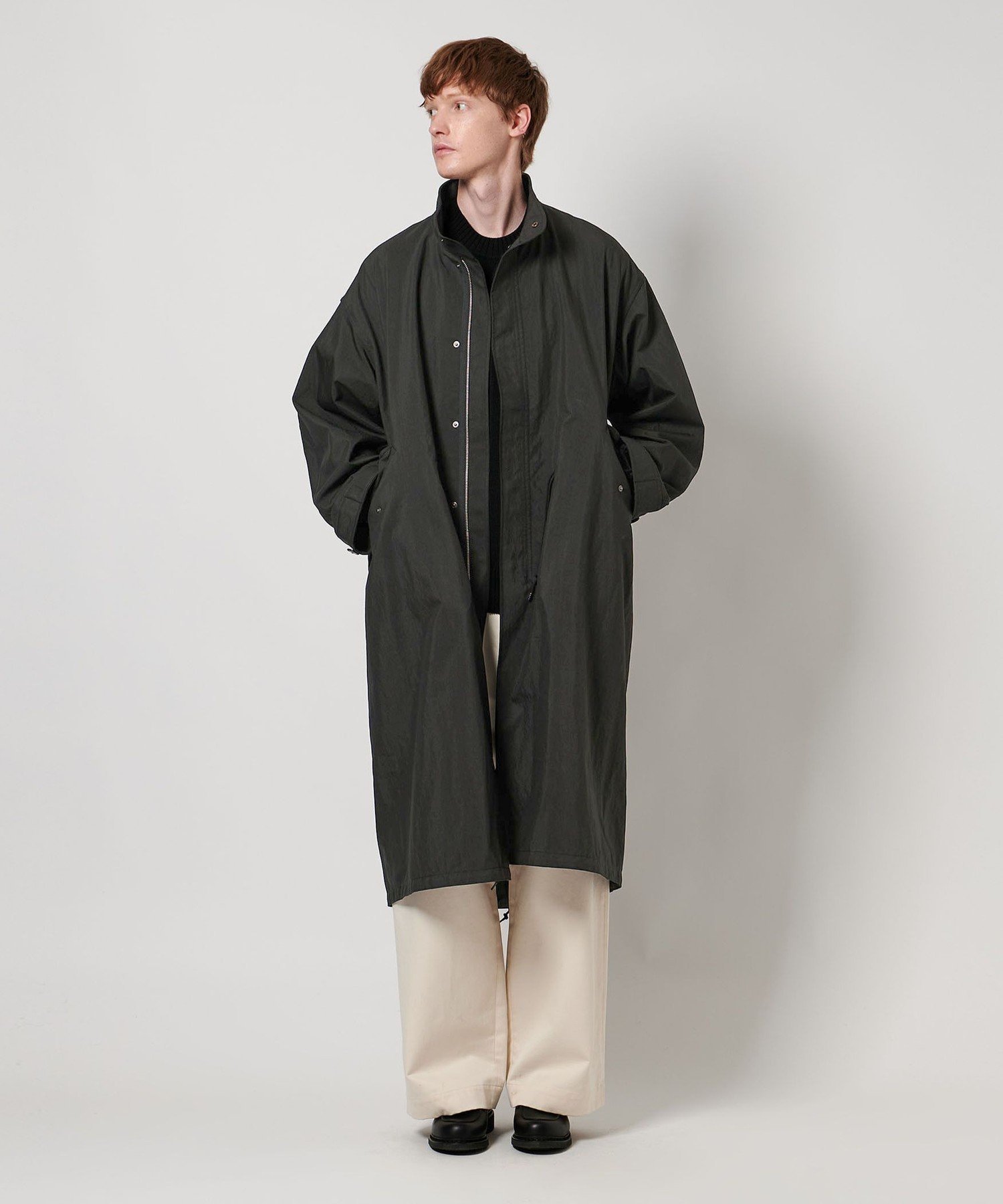 ＜LOEFF＞TCオックス ミリタリー スタンドカラー コート UNISEX LOEFF＞TCオックス ミリタリー スタンドカラー コート UNISEX