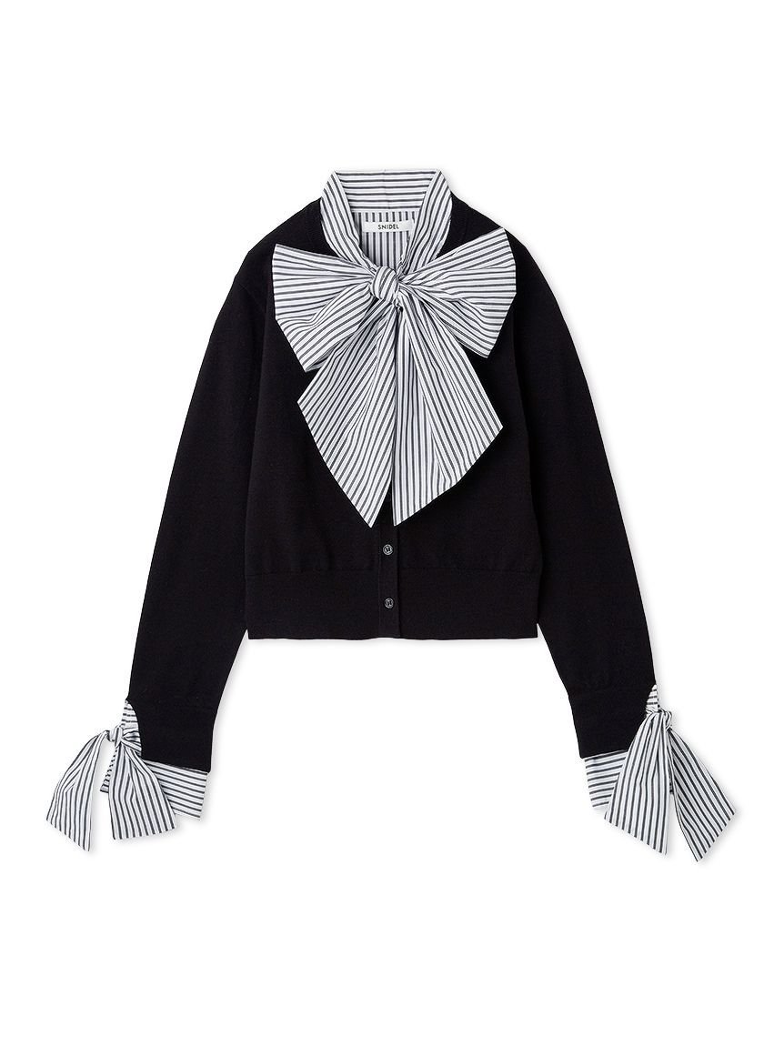 SNIDEL｜ボウタイドッキングニットプルオーバー | Rakuten Fashion