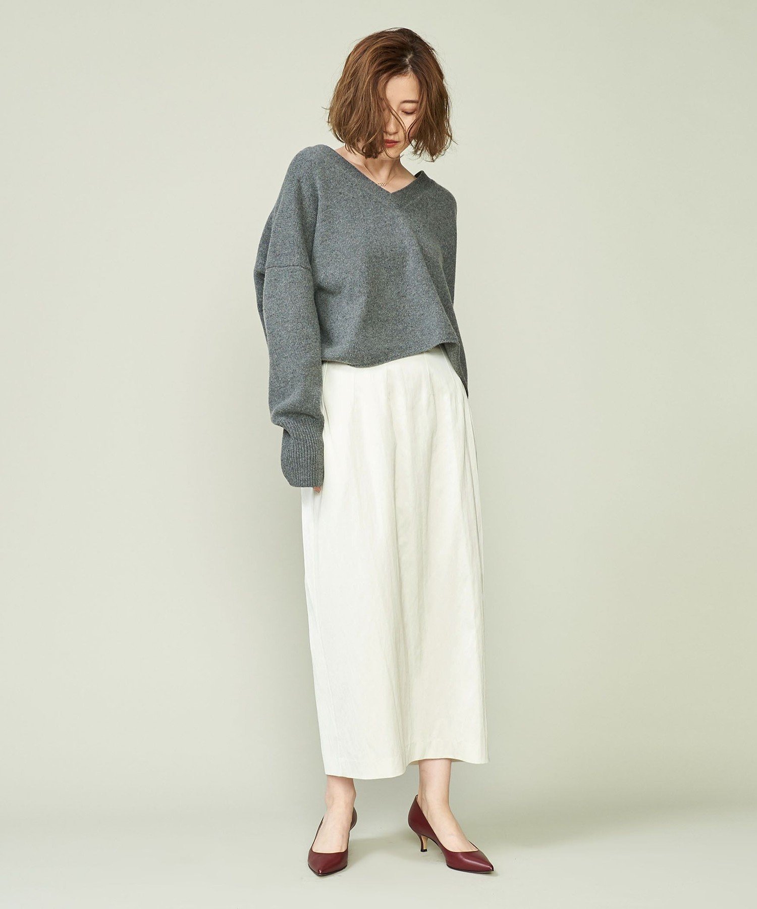 conte♡ conte＞サテン イージーパンツ