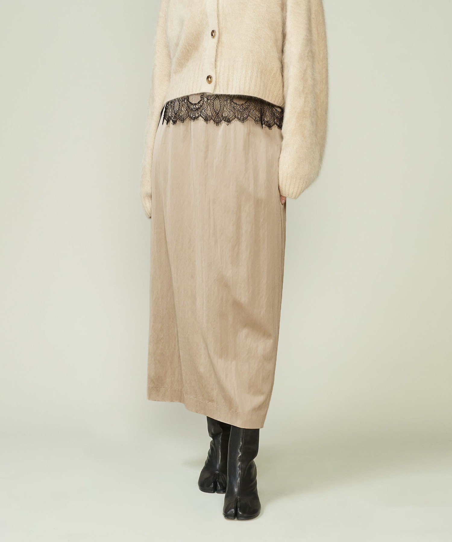 conte♡ conte＞サテン イージーパンツ