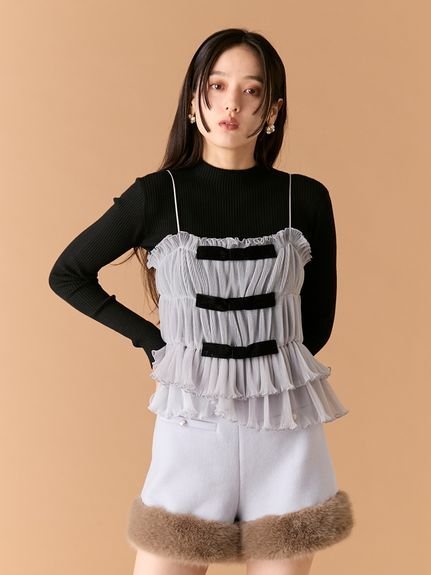 LILY BROWN｜リボンビスチェセットニットトップス | Rakuten Fashion