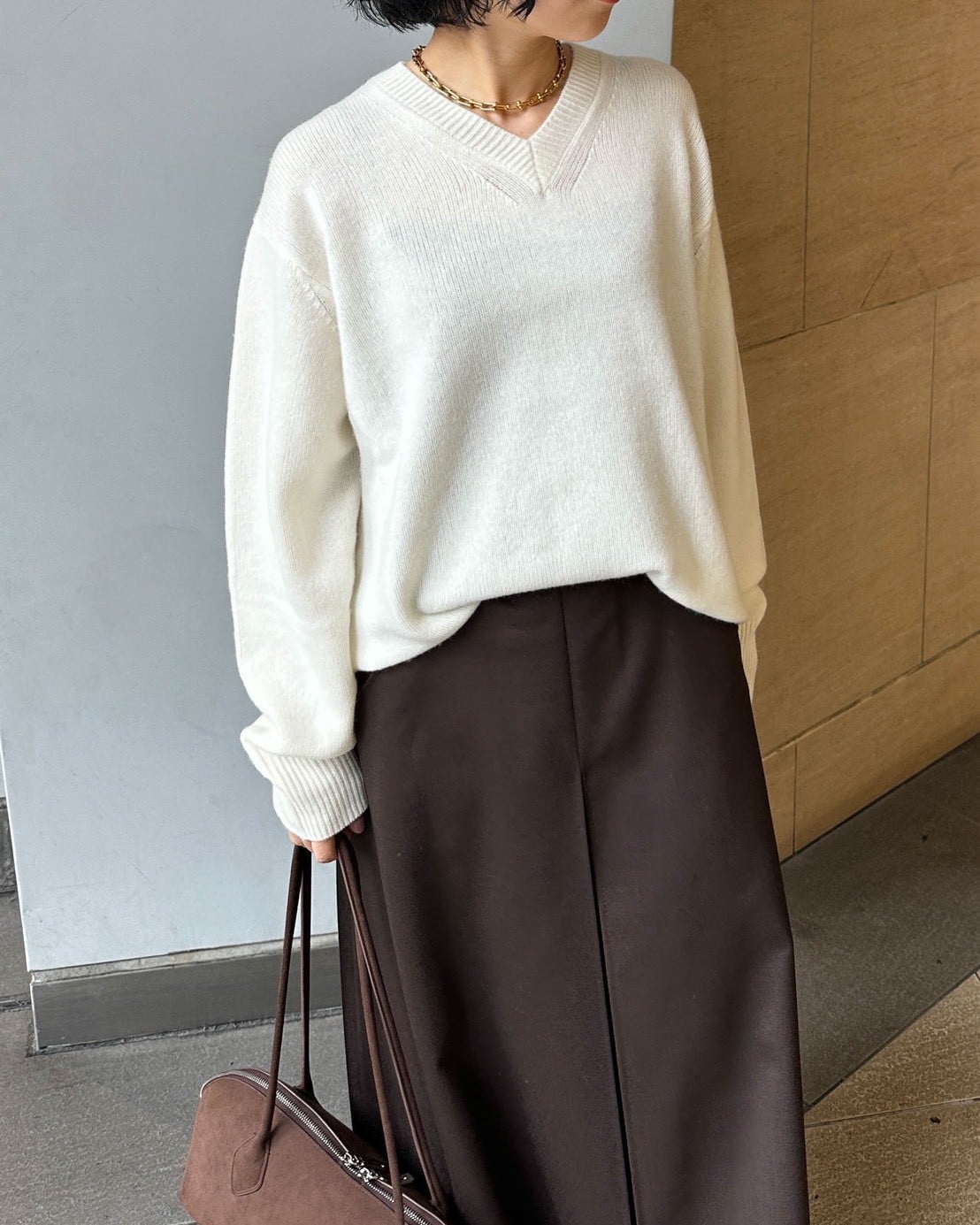 LE CIEL BLEU｜Vネックニットプルオーバー / V-Neck Knit Pullover