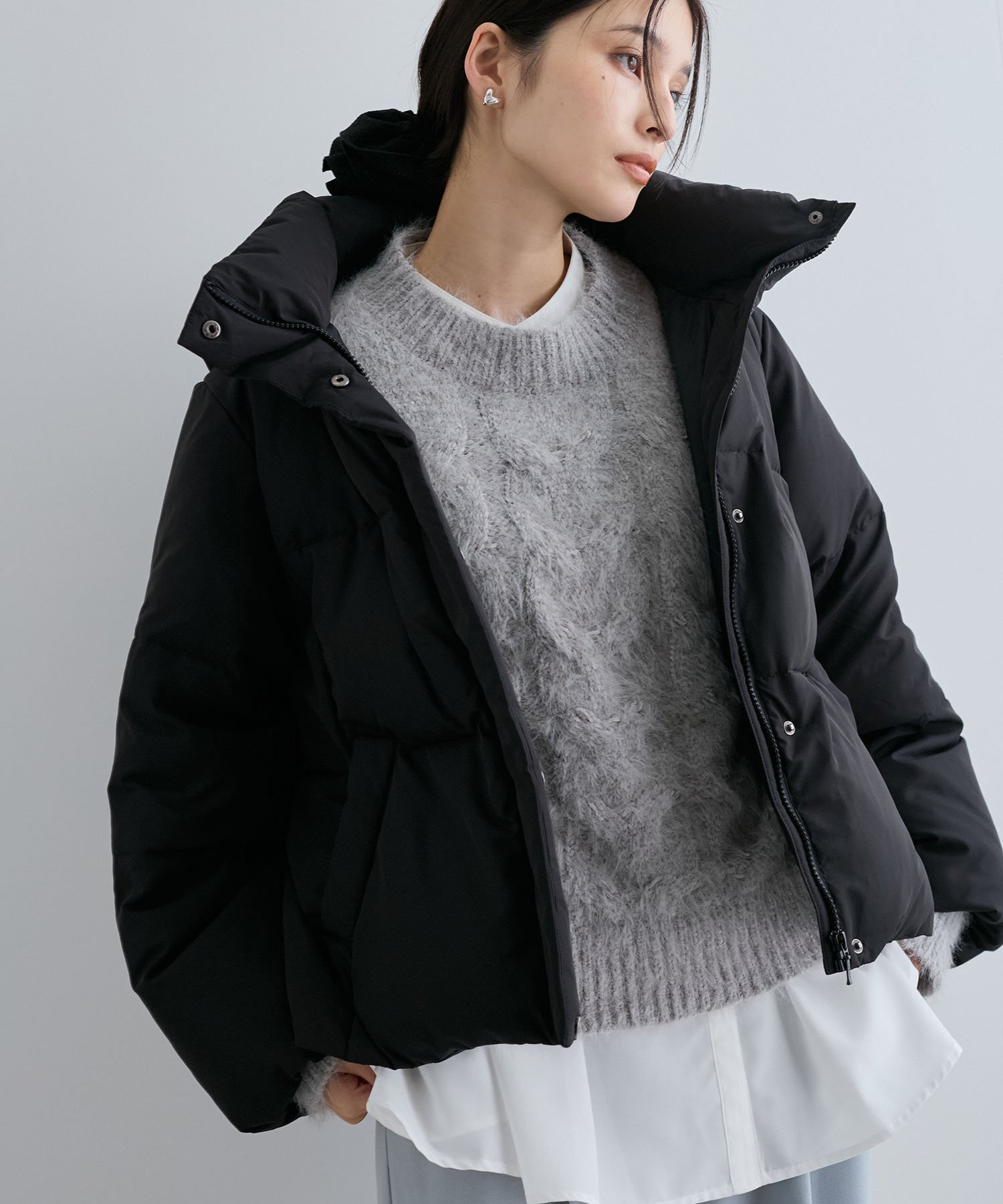 VIS｜【撥水】【Green Down】フード取り外しダウンジャケット【2WAY