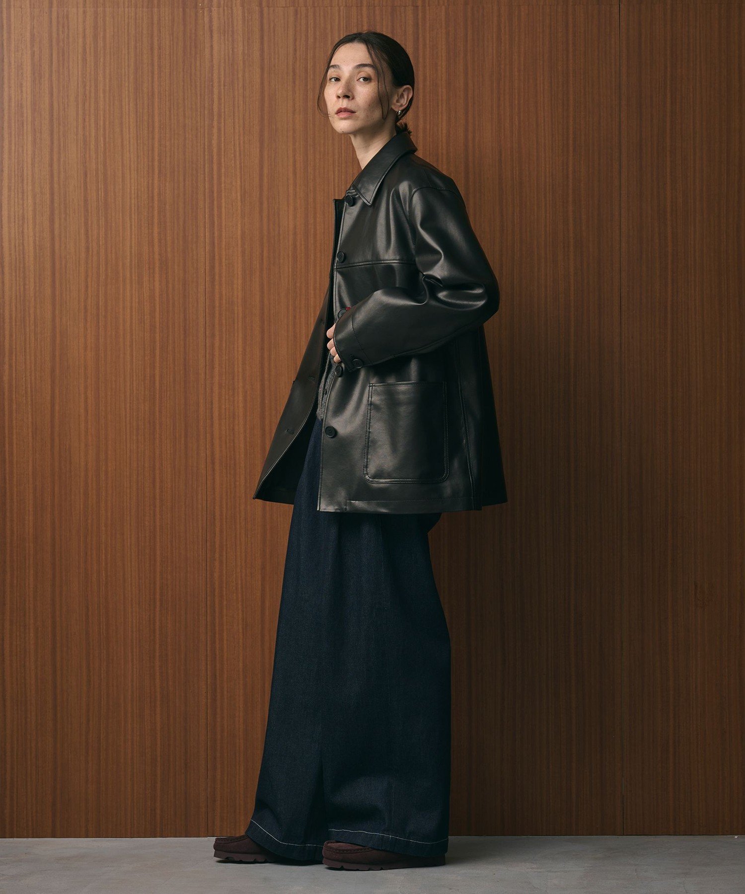 BEAUTY&YOUTH UNITED ARROWS｜レザーライク カバーオール ジャケット