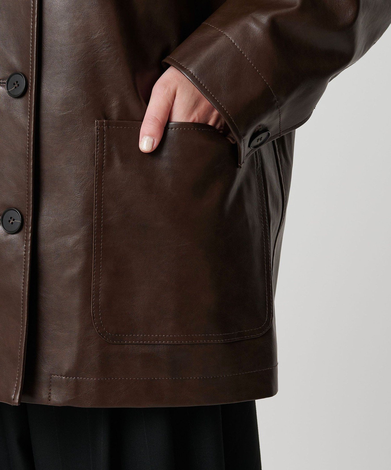 BEAUTY&YOUTH UNITED ARROWS｜レザーライク カバーオール ジャケット