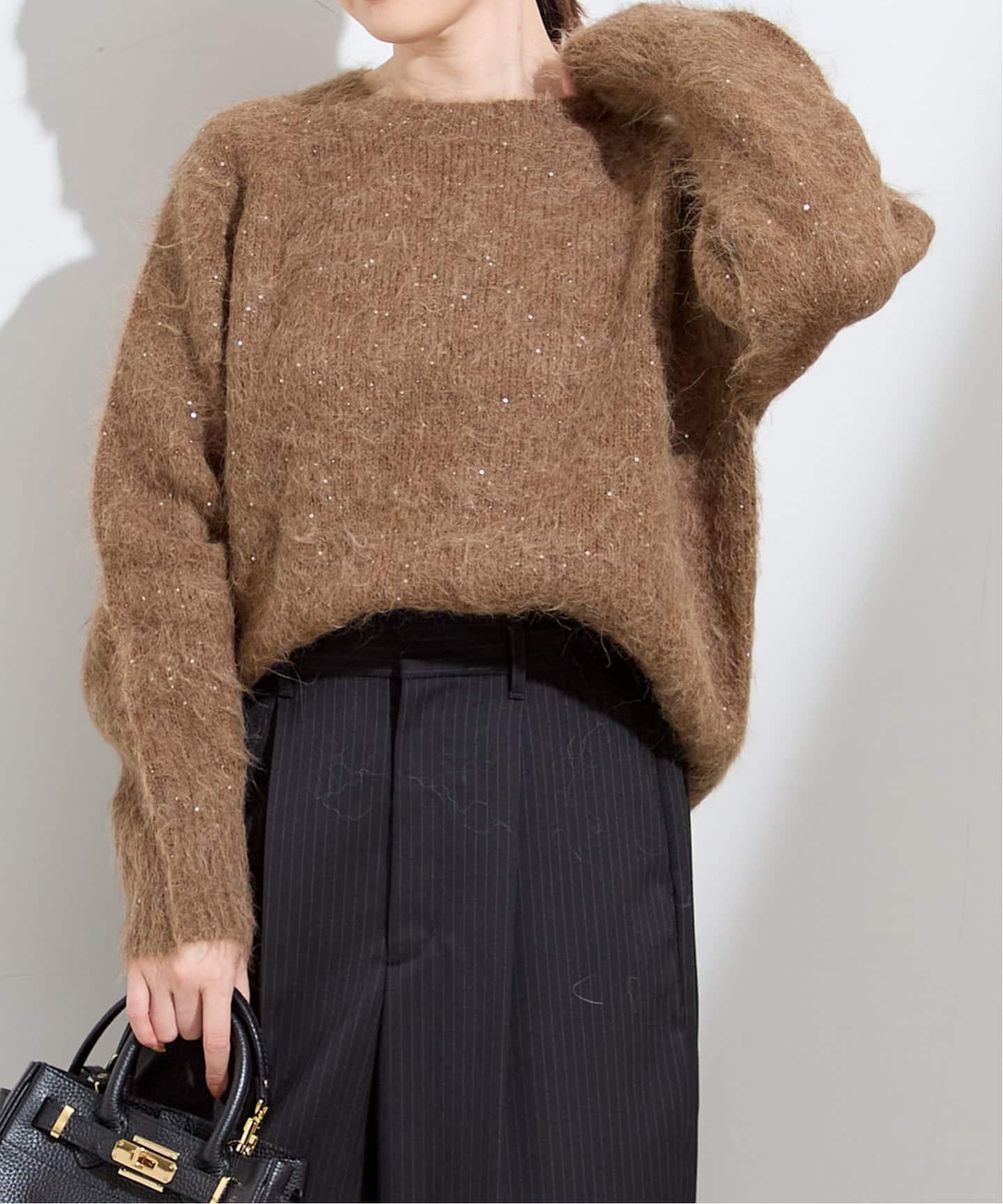 JOURNAL STANDARD L'ESSAGE｜アルパカMIXスパンコールプルオーバー
