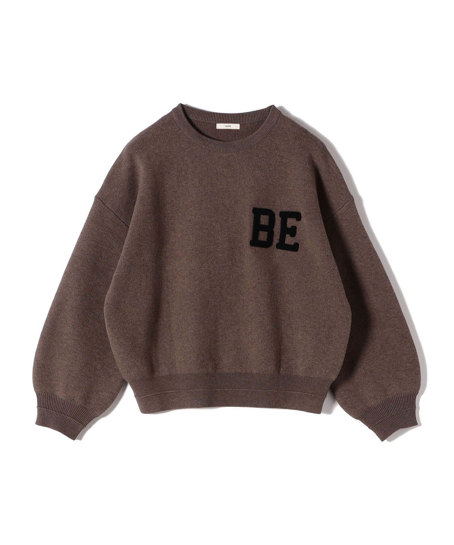 SHIPS 試着のみ　サガラ 刺繍 ロゴ ニット プルオーバー SHIPS（シップス） ニット セーター 「WEB限定」「手洗い可能」サガラ