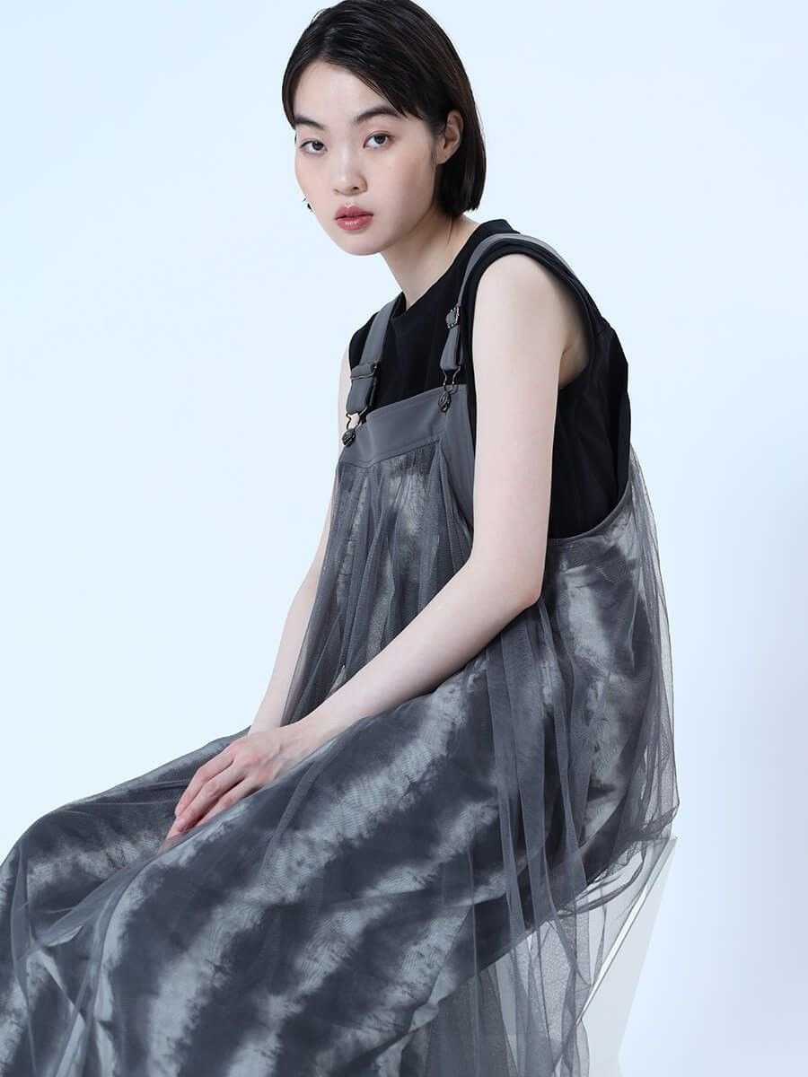 LASUD｜柄レイヤードシアージャンパースカート | Rakuten Fashion(楽天