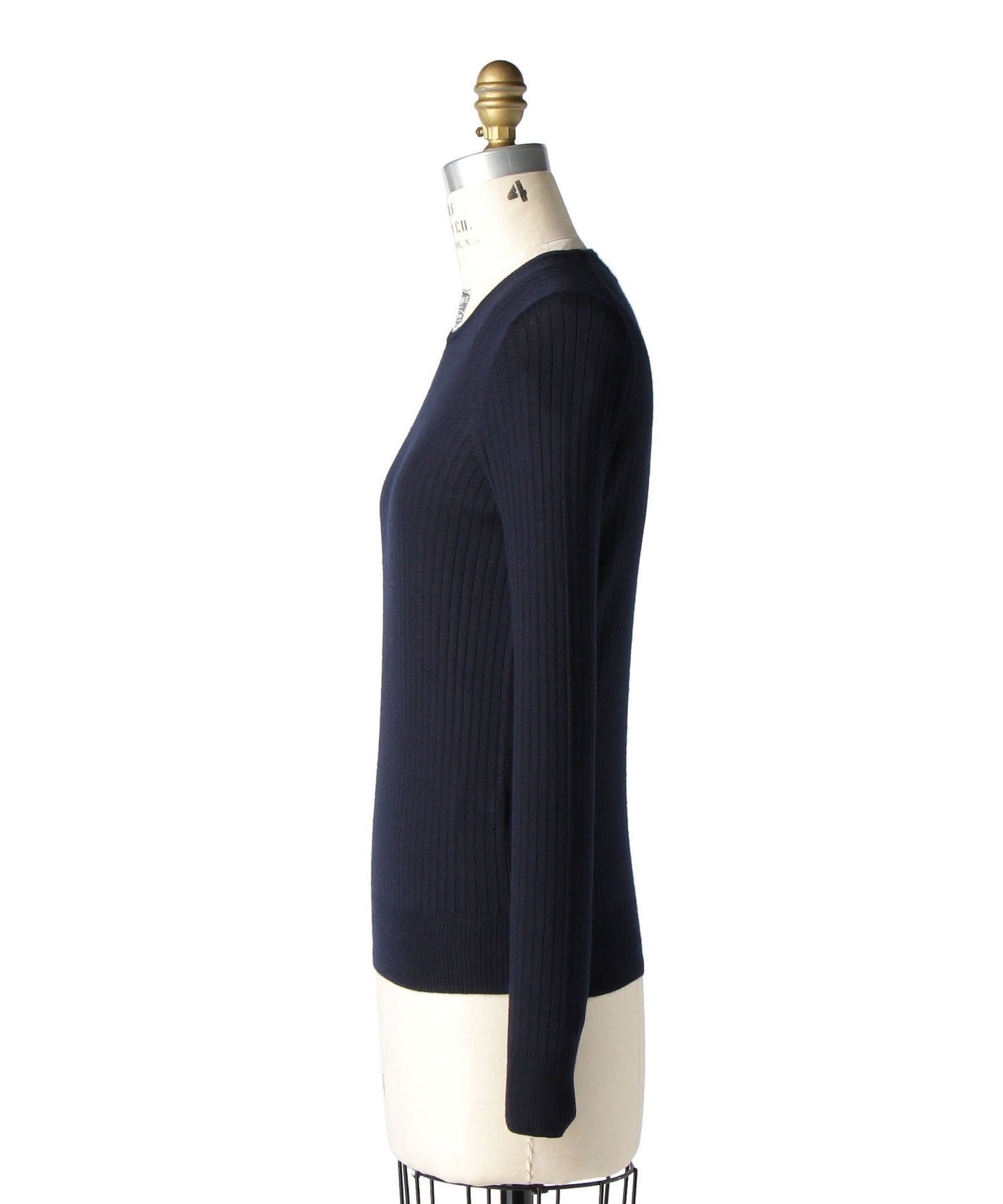 Drawer｜18G カシミヤシルクリブクルーネックニット | Rakuten Fashion