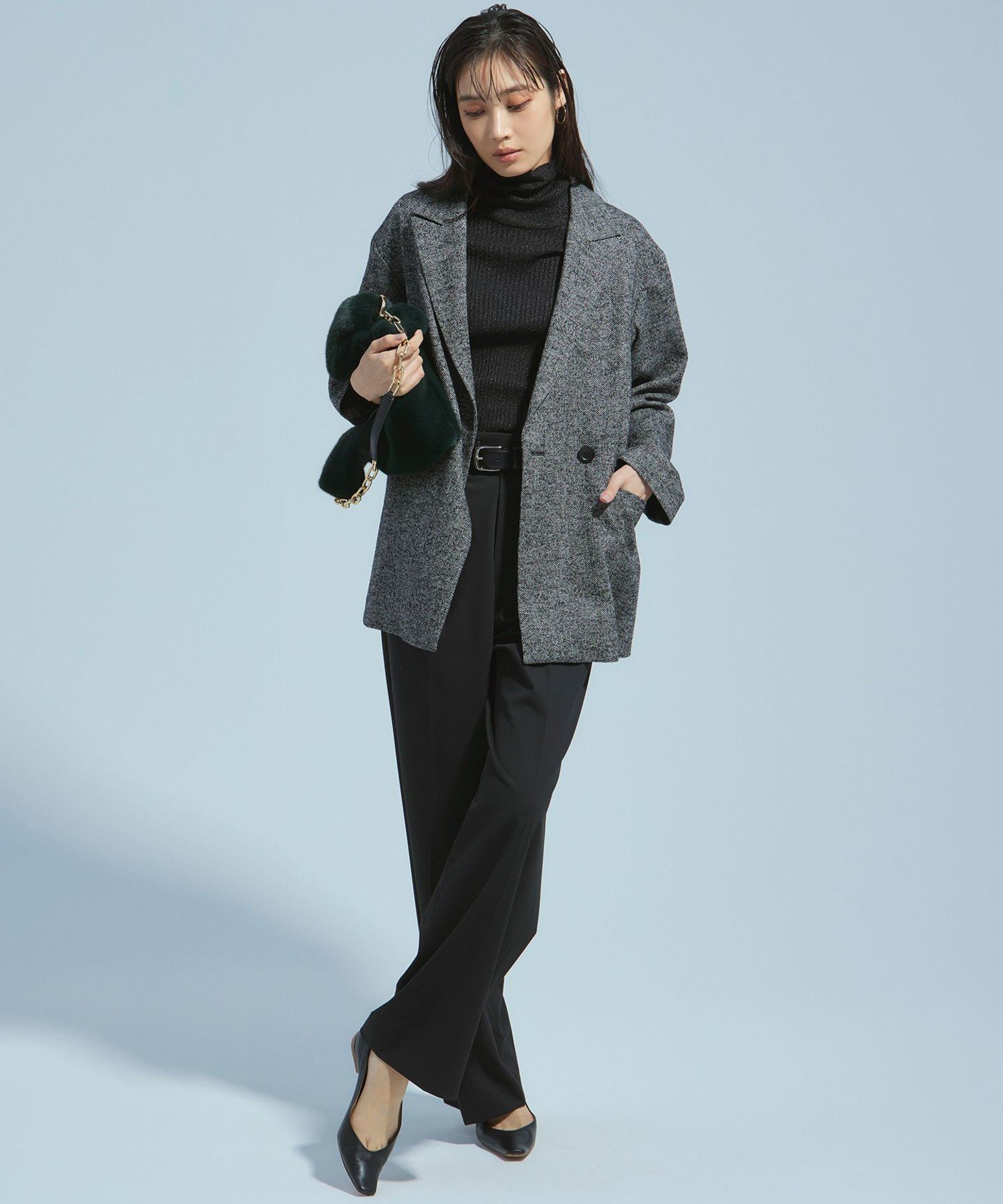 23区｜ヘリンボーンループツイード ジャケット | Rakuten Fashion(楽天