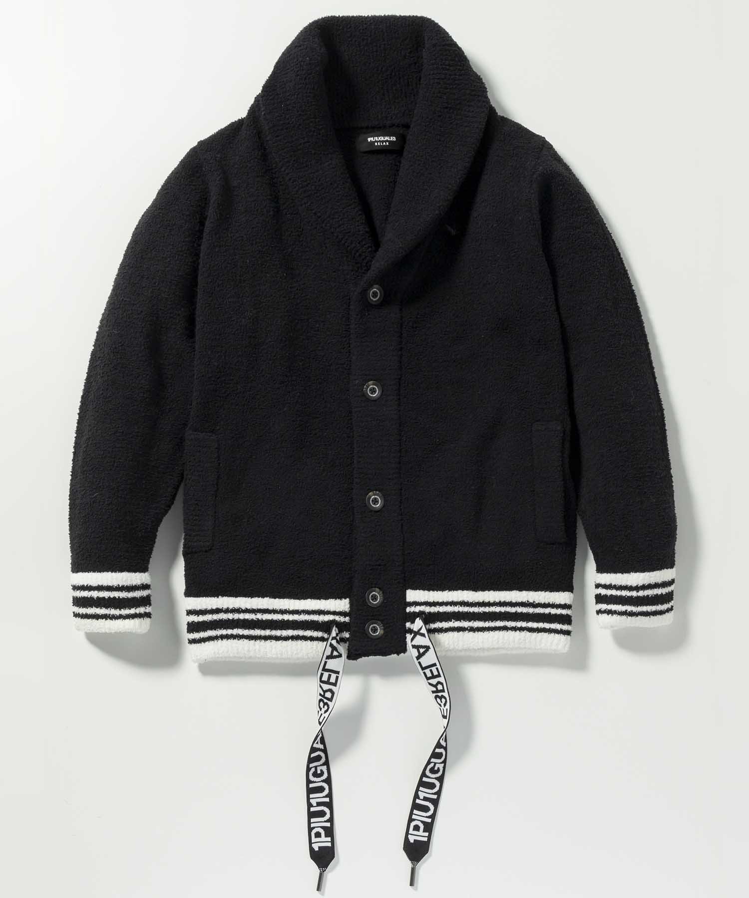 SHIFFON｜(M)1PIU1UGUALE3 RELAX/USK-24041 裾ラインショールカラー