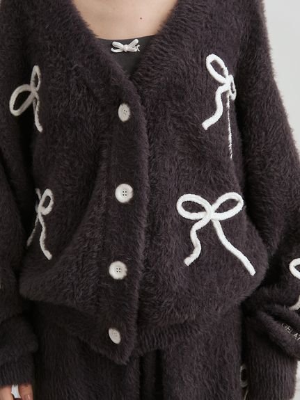 gelato pique｜【HALLOWEEN】リボンフェザーカーディガン | Rakuten