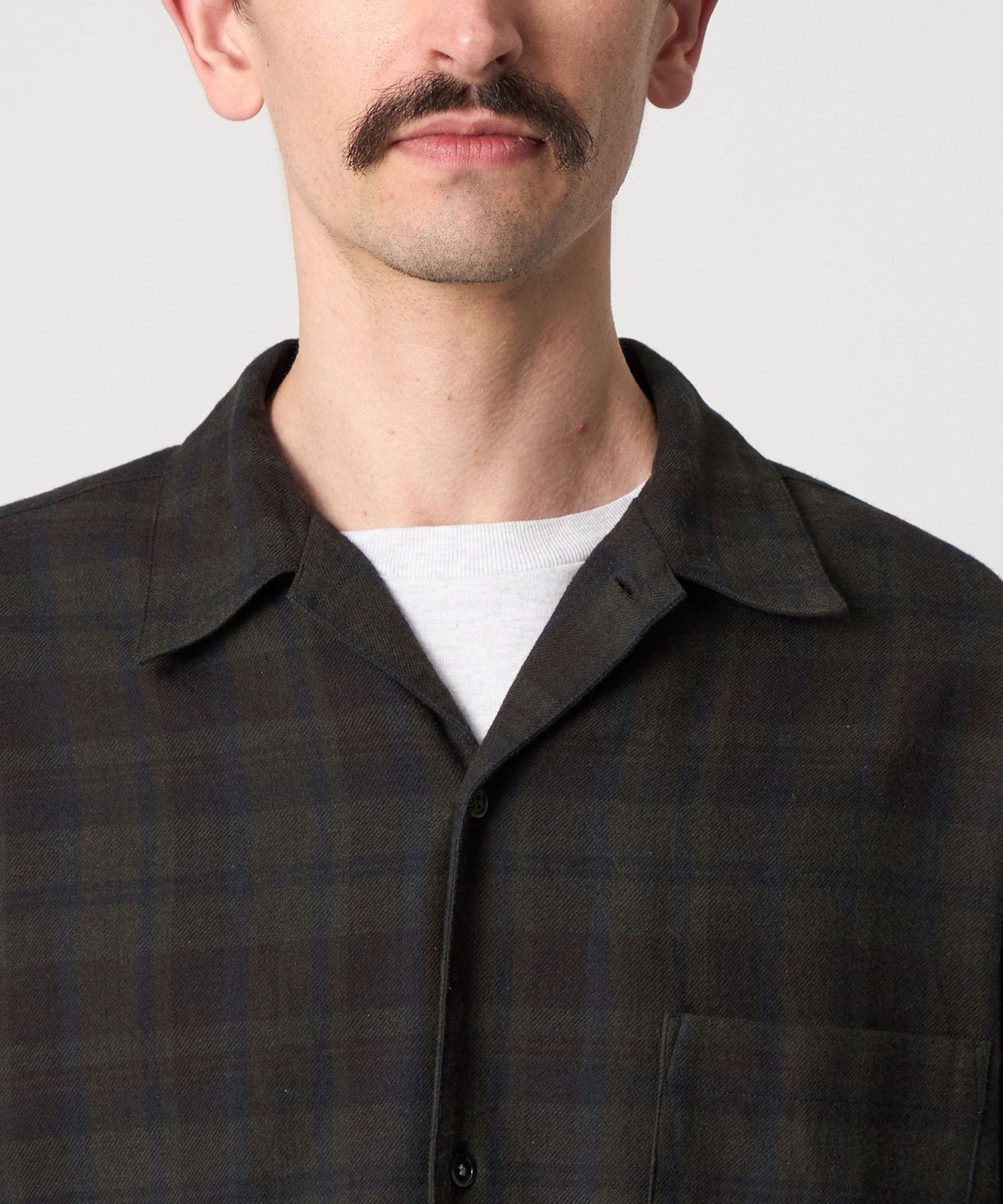 Steven Alanマドラスチェック オープンカラー シャツBOX 杉咲花 杉咲花さん着用 ネル マドラスチェック オープンカラー シャツ BOX