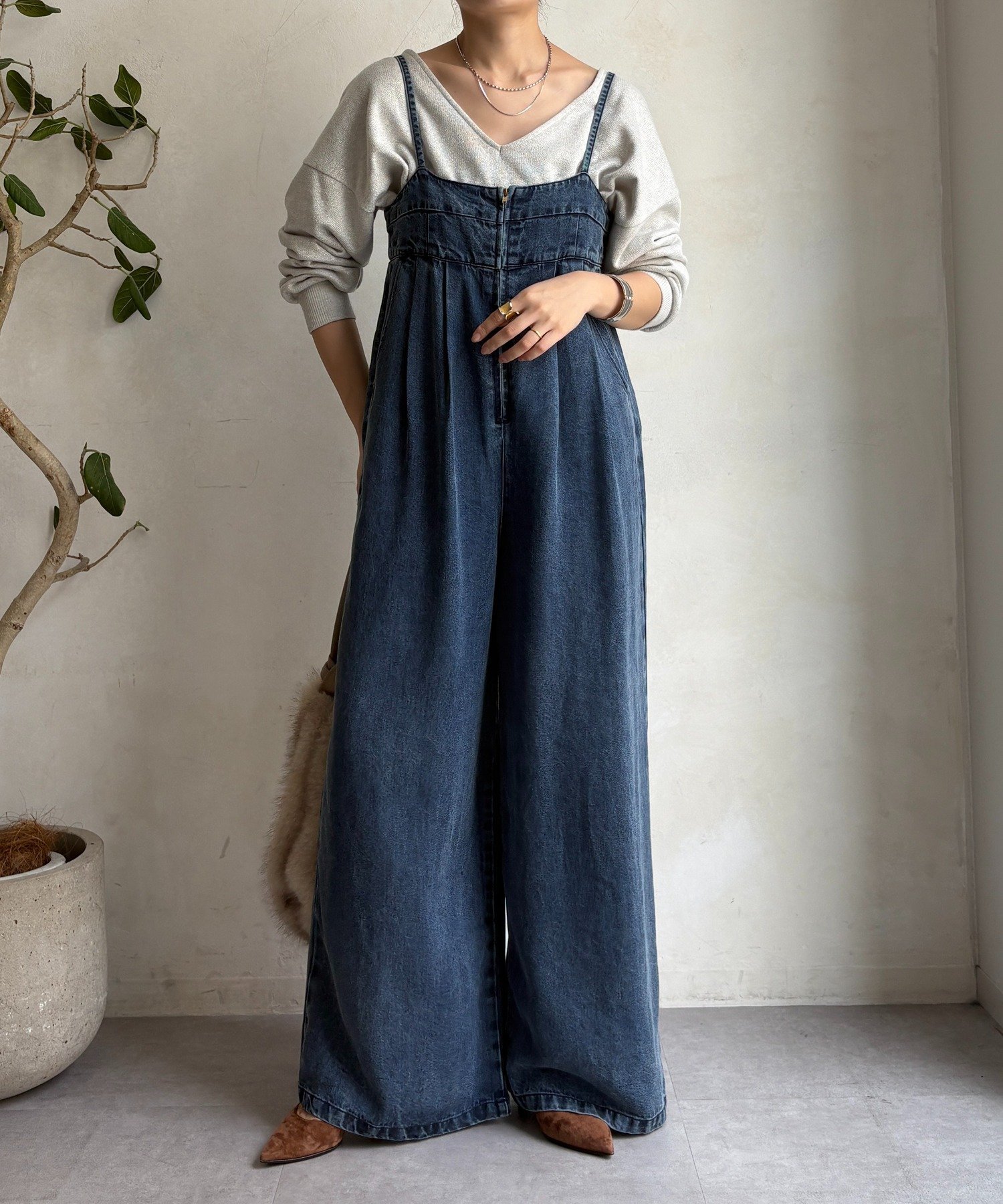 DOUDOU｜デニムビスチェサロペット | Rakuten Fashion(楽天