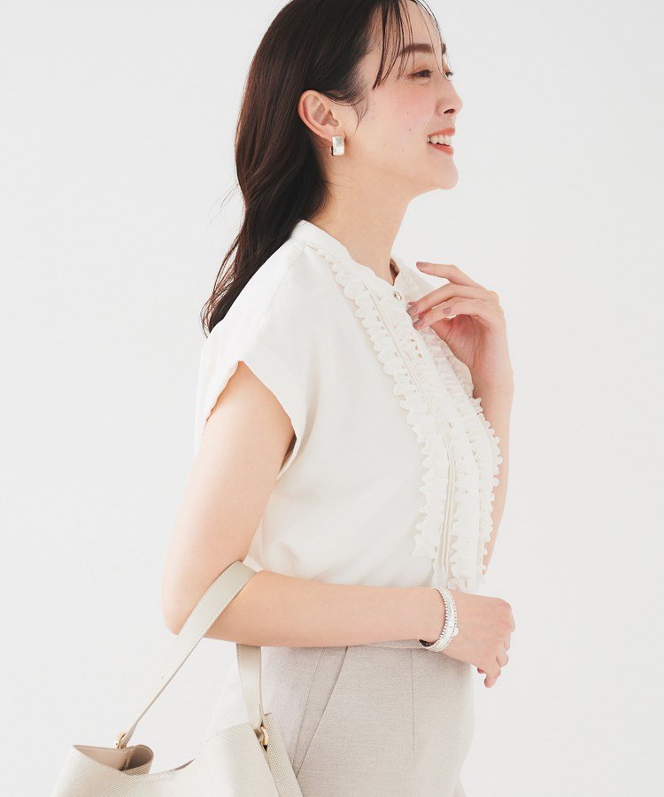 UNTITLED｜【吸水速乾/UVケア】フィブリルフリルブラウス | Rakuten
