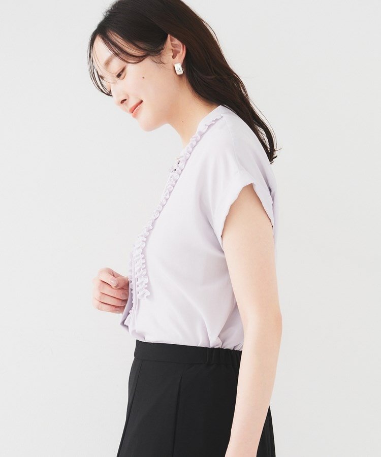 UNTITLED｜【吸水速乾/UVケア】フィブリルフリルブラウス | Rakuten