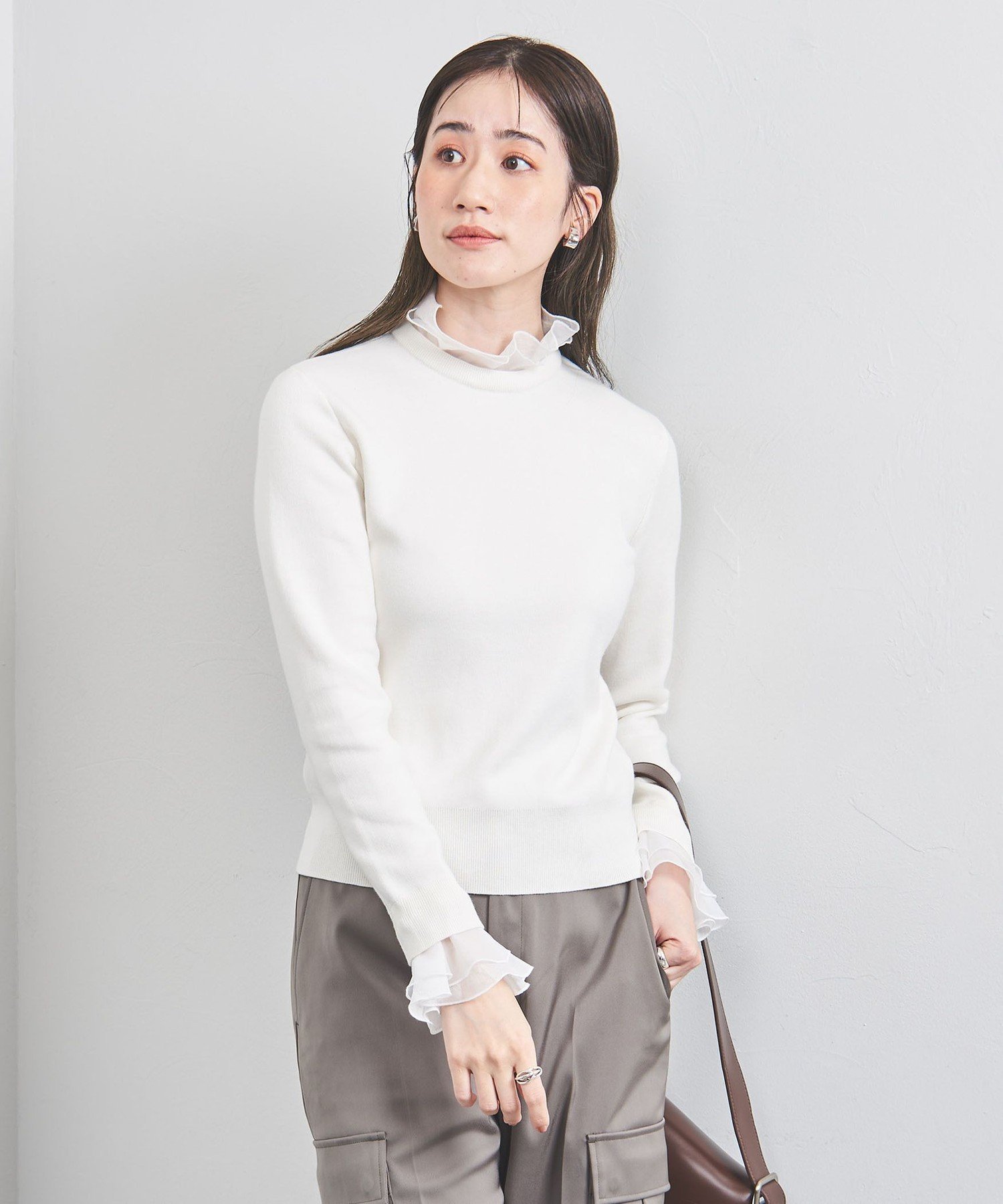 UNITED ARROWS LTD. OUTLET｜オーガンジー ラッフルフリル 4WAY ニット