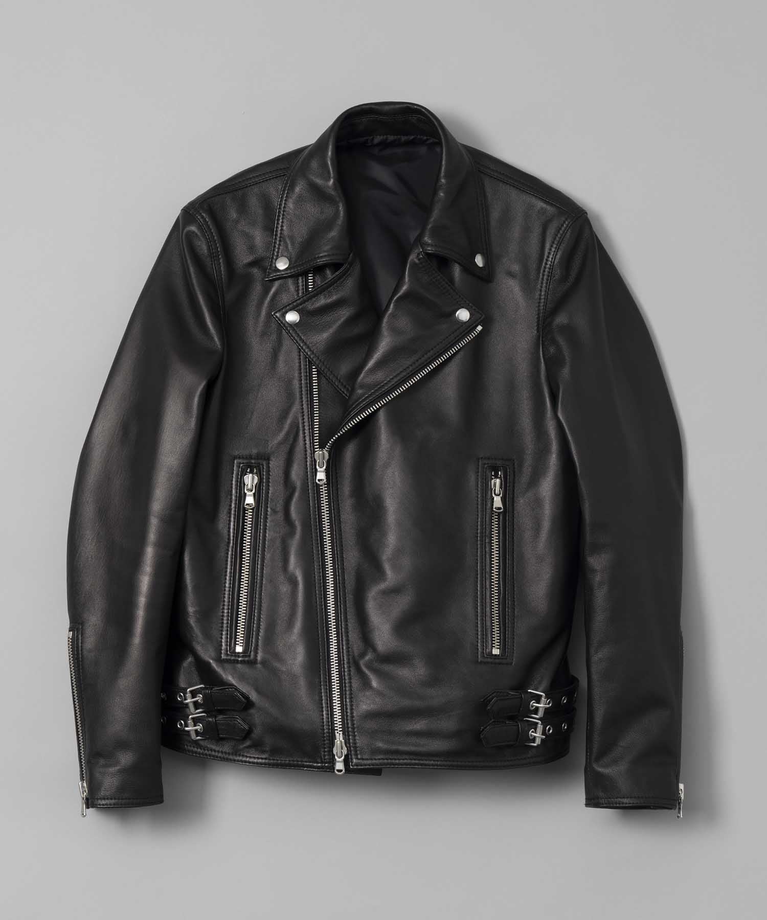 MAISON SPECIAL｜Dress-Fit Sheep Leather Double Rider Jacket