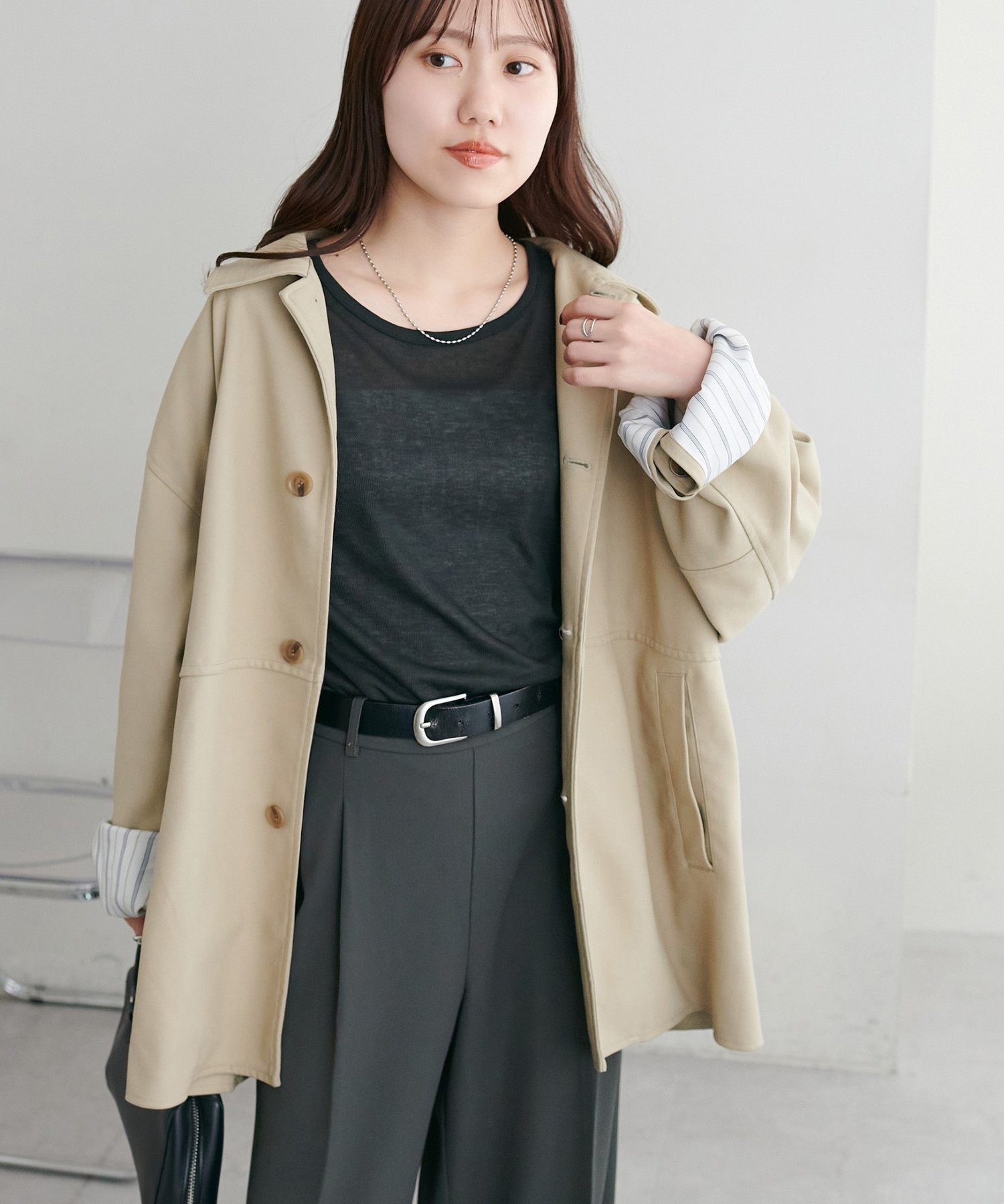 Discoat｜【新色追加!/ユニセックス】フェイクスエードショートコート