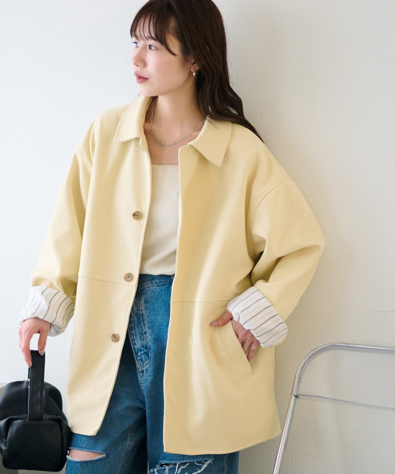 Discoat｜【新色追加!/ユニセックス】フェイクスエードショートコート