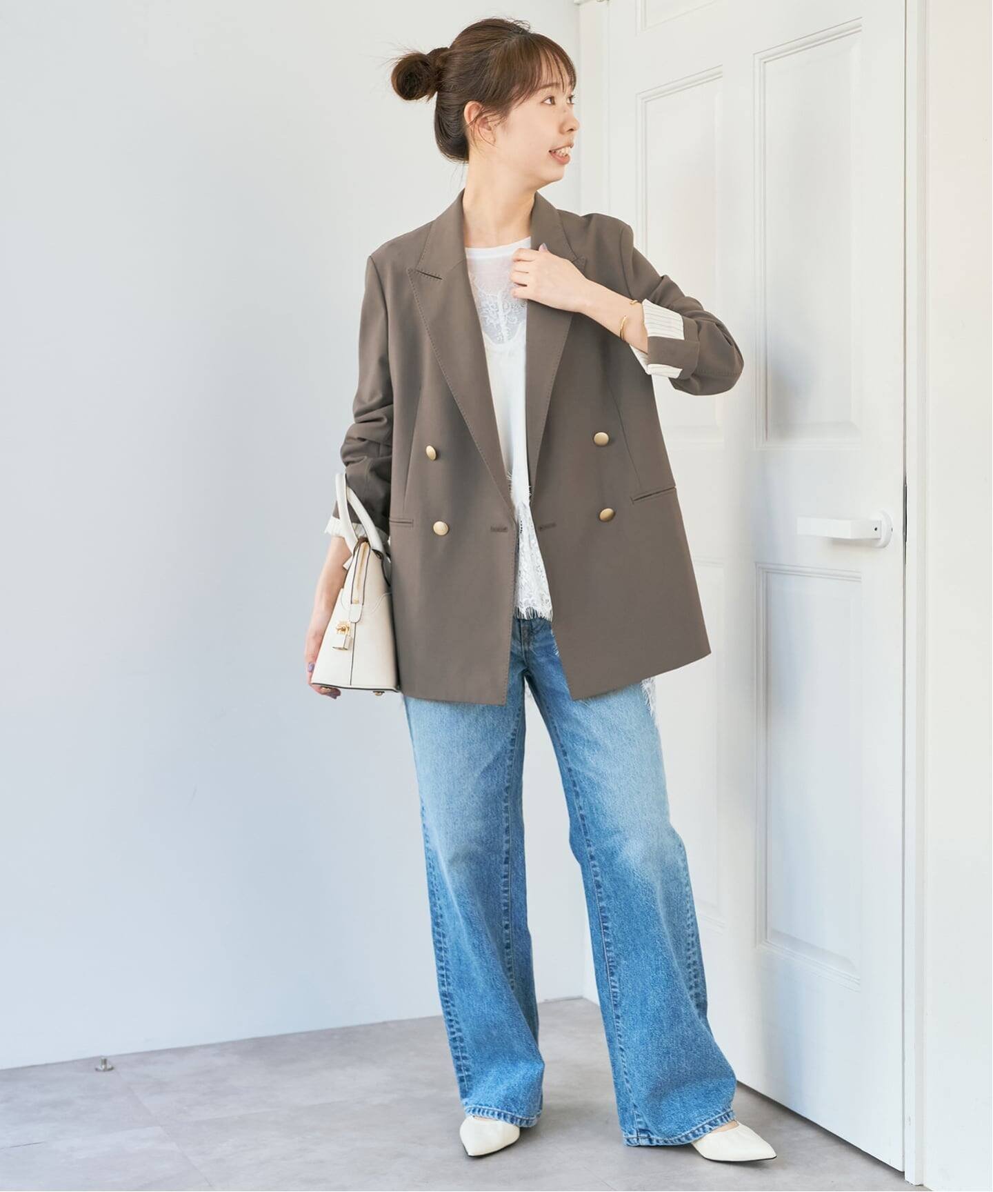 Spick & Span｜《新色有り / 追加》プレーンウィーブダブルブレスト